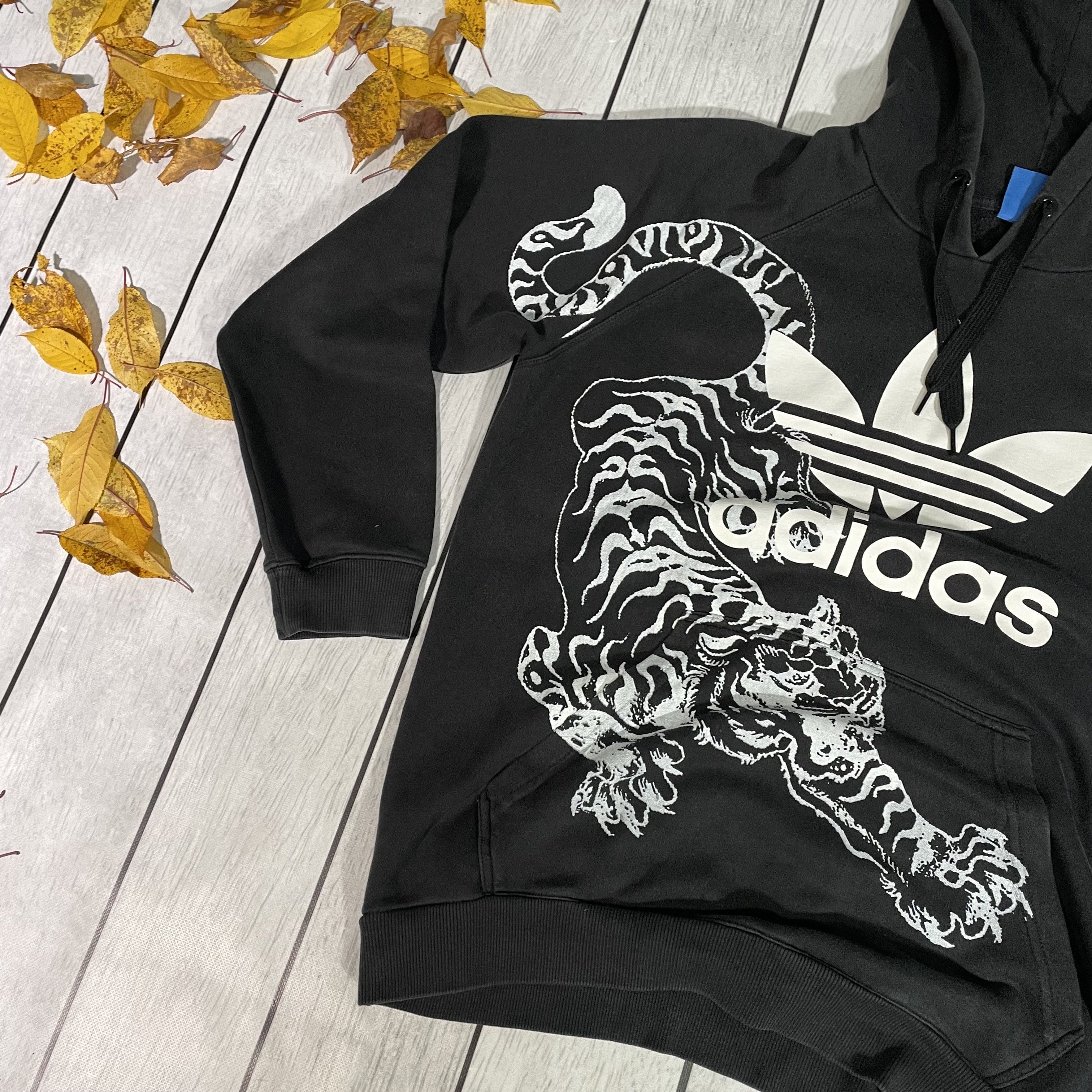 Adidas Custom Adidas Hoodie Tiger central logo art grunge opium y2k Size US XL / EU 56 / 4 - 3 Thumbnail
