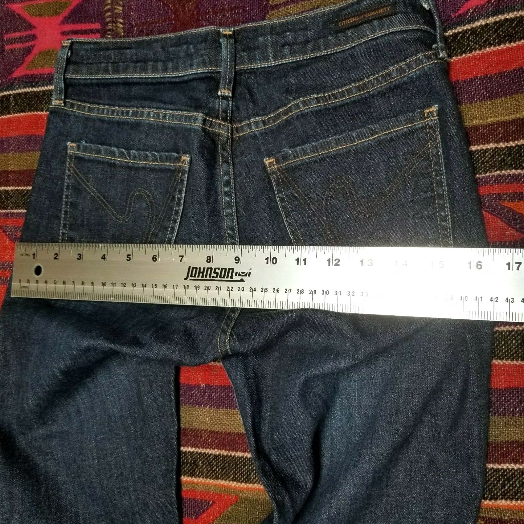 Citizens Of Humanity Citizens of Humanity Women's Jeans Size 25 Low Rise Stretch Elson Straight Leg Blue Size 42" / US 20 - 5 Thumbnail