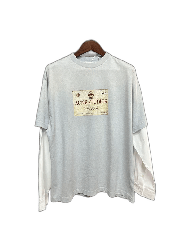 Acne Studios Acne Studios Long Sleeve T-Shirt with Layered Look Size US S / EU 44-46 / 1 - 1 Thumbnail