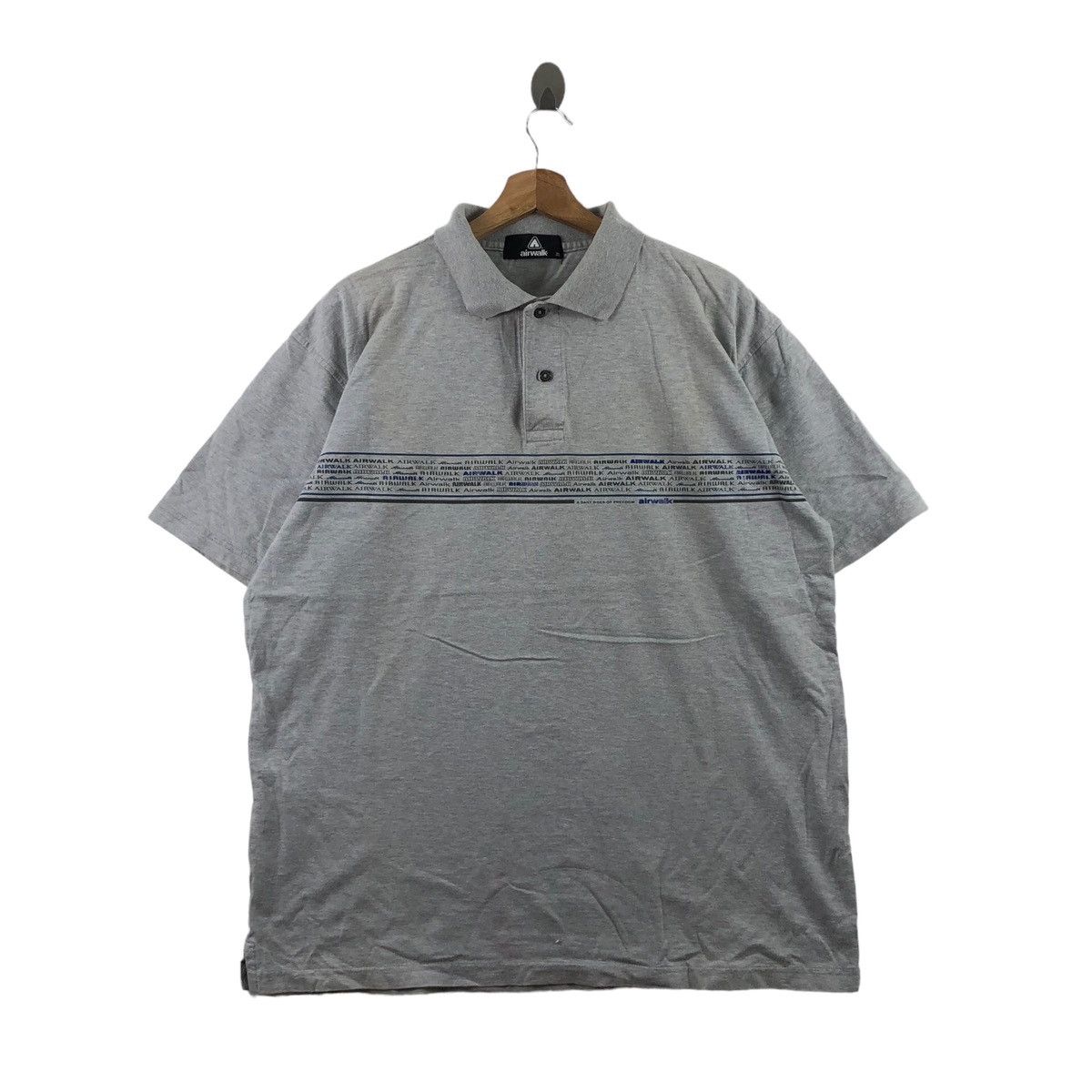 Airwalk × Vintage Vintage AIRWALK T-Shirt Collared Skateboarding Style Size US XXL / EU 58 / 5 - 1 Thumbnail