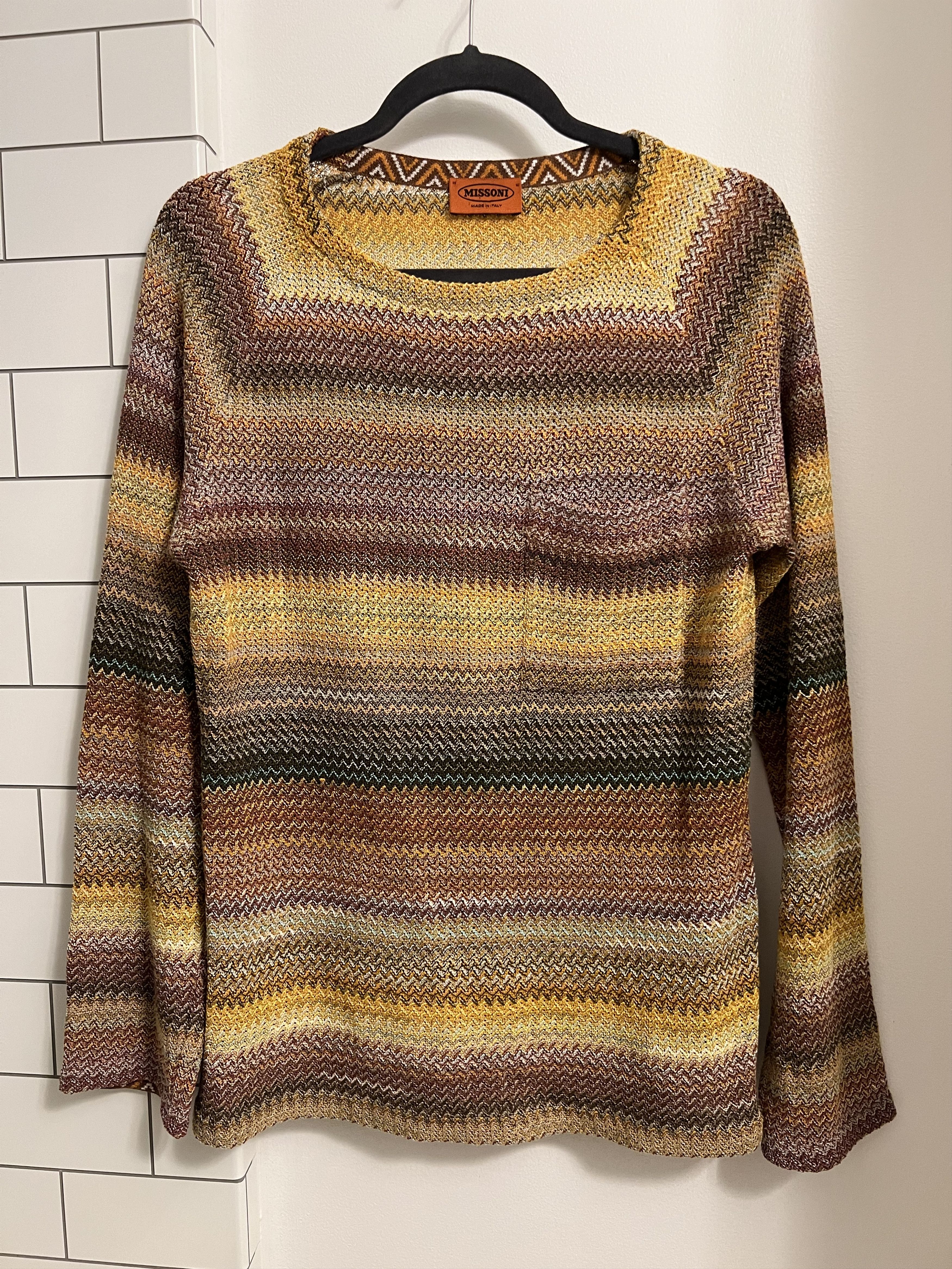 Yellow Orange and Brown Knit: Missoni