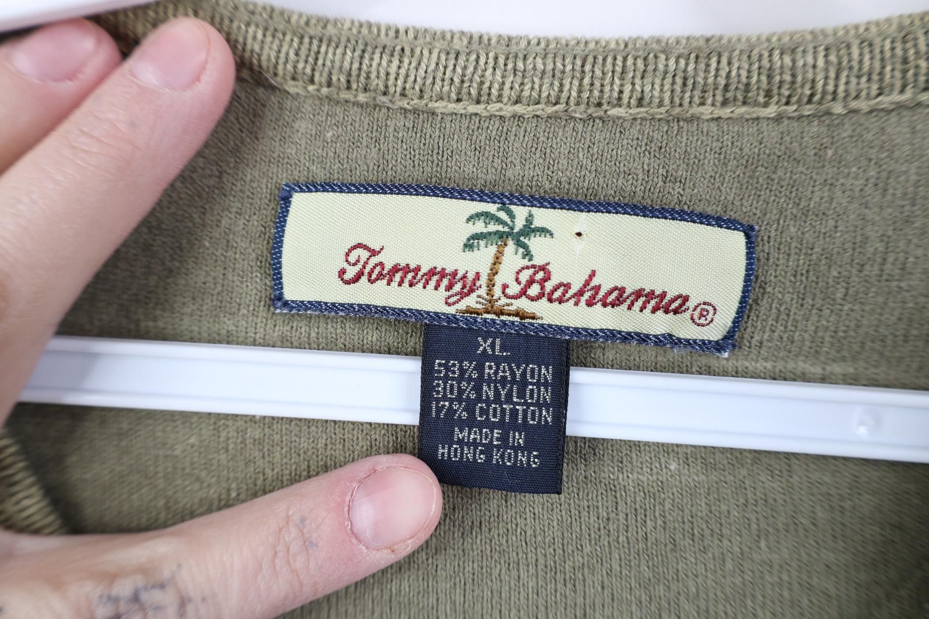 Tommy Bahama Vintage Tommy Bahama Gabardine Blend Knit Crewneck Sweater Size US XL / EU 56 / 4 - 6 Thumbnail