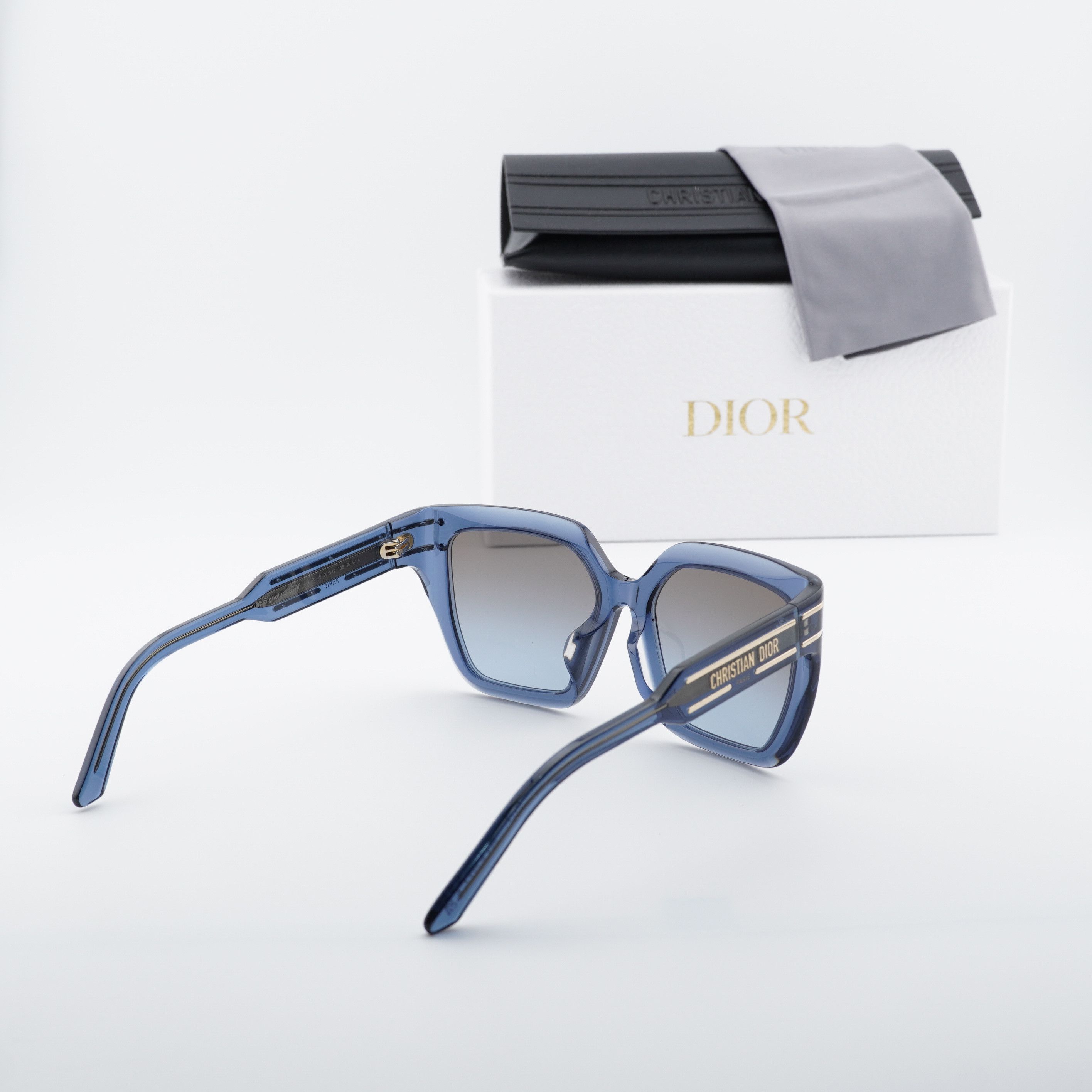 Dior Dior DIORSIGNATURE S10F 30F2 Sunglasses Blue Square Frame Size ONE SIZE - 12 Thumbnail