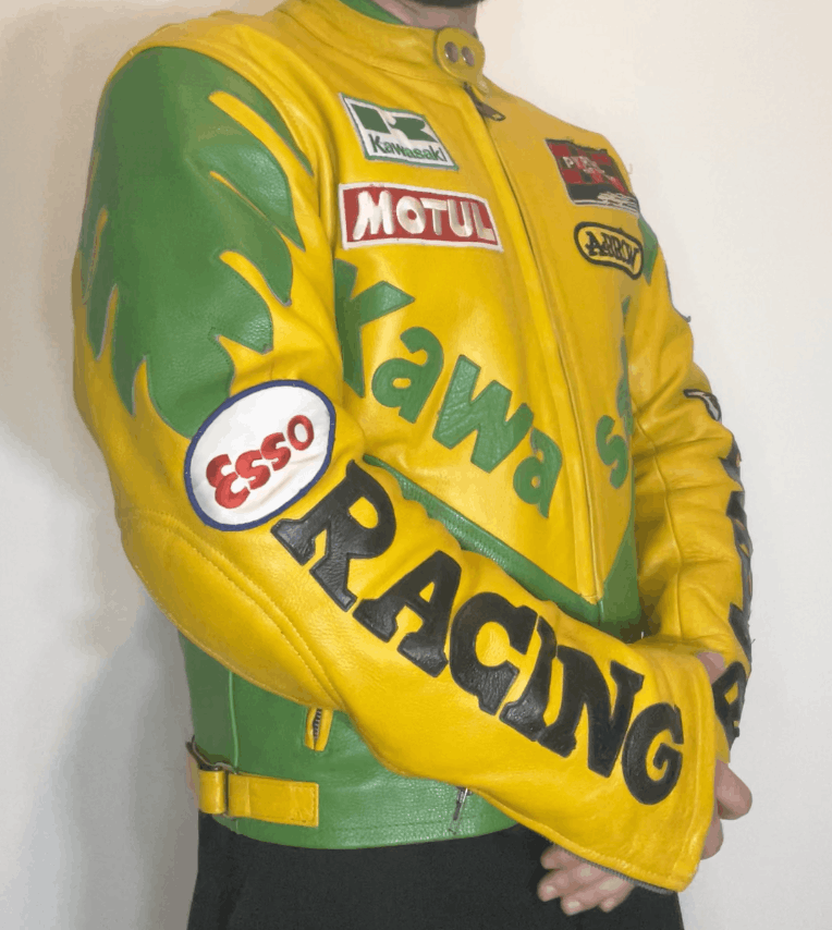 Other Vintage Kawasaki Racing Leather Moto Jacket Brazil Size US S / EU 44-46 / 1 - 9 Thumbnail