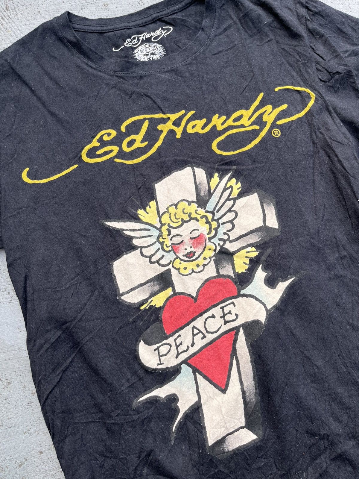Ed Hardy × Japanese Brand ED HARDY PEACE TEE Y2K Size US S / EU 44-46 / 1 - 2 Thumbnail
