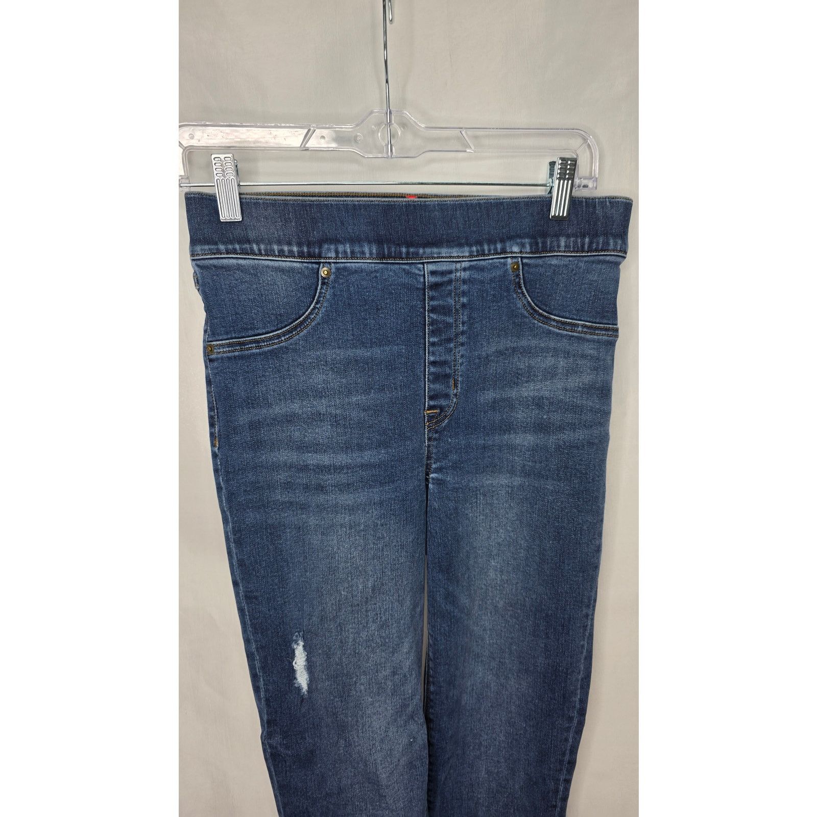 Spanx Spanx Raw Hem Jeans Medium Distressed Skinny Pull On Size 29" - 3 Thumbnail