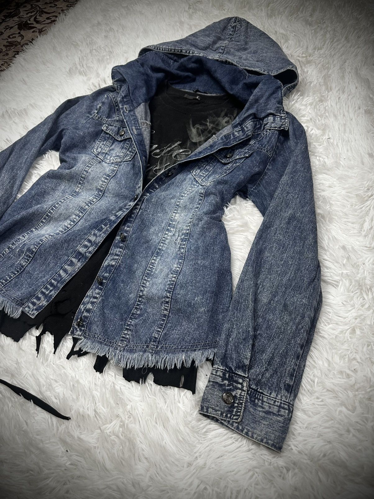 If Six Was Nine 💥rare💥 japanese brand cornflake punk bono hooded jacket Size US L / EU 52-54 / 3 - 3 Thumbnail