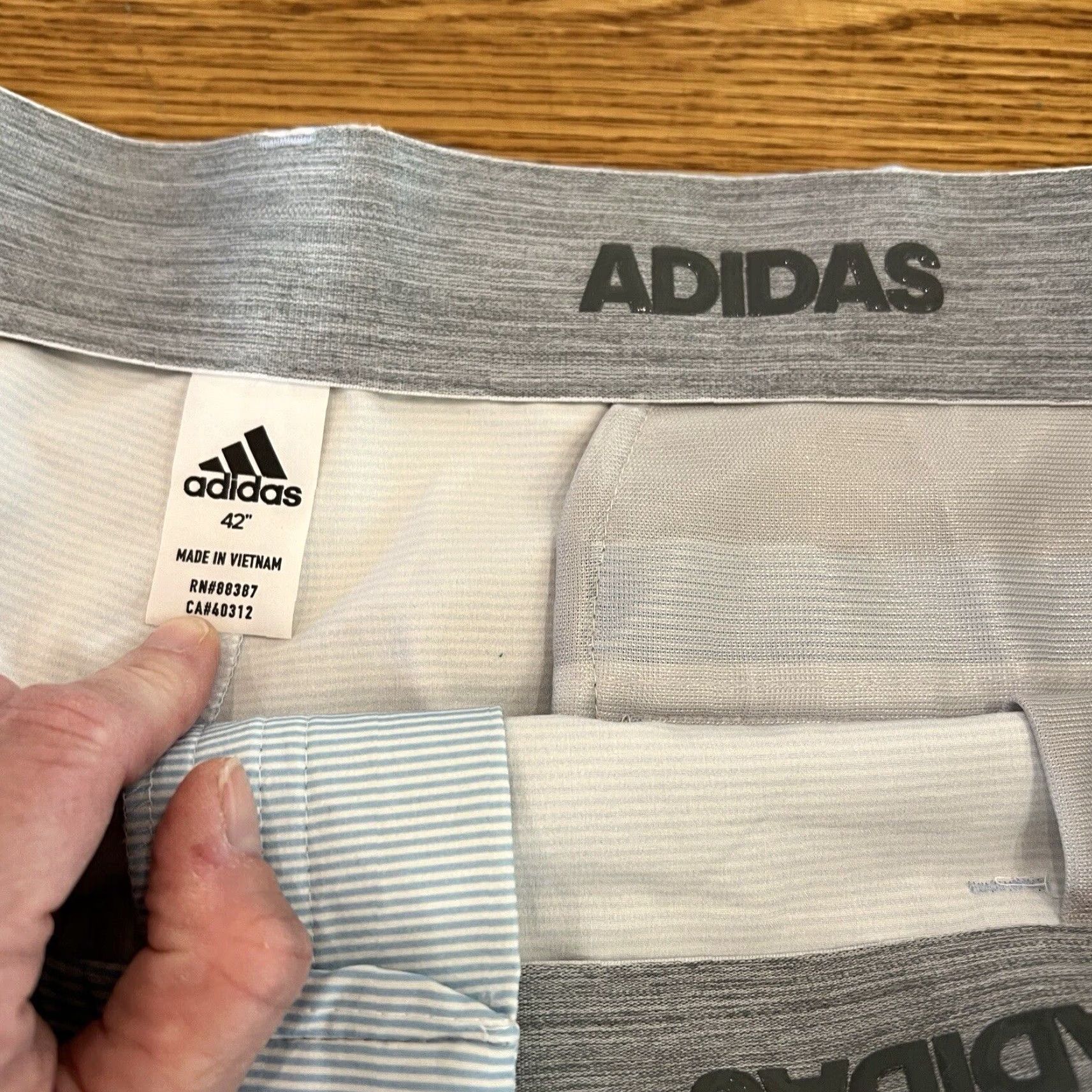 Adidas Adidas Mens Climalite Blue White Stripe Golf Shorts Flat Front Chino Size 42 Size US 42 / EU 58 - 4 Thumbnail
