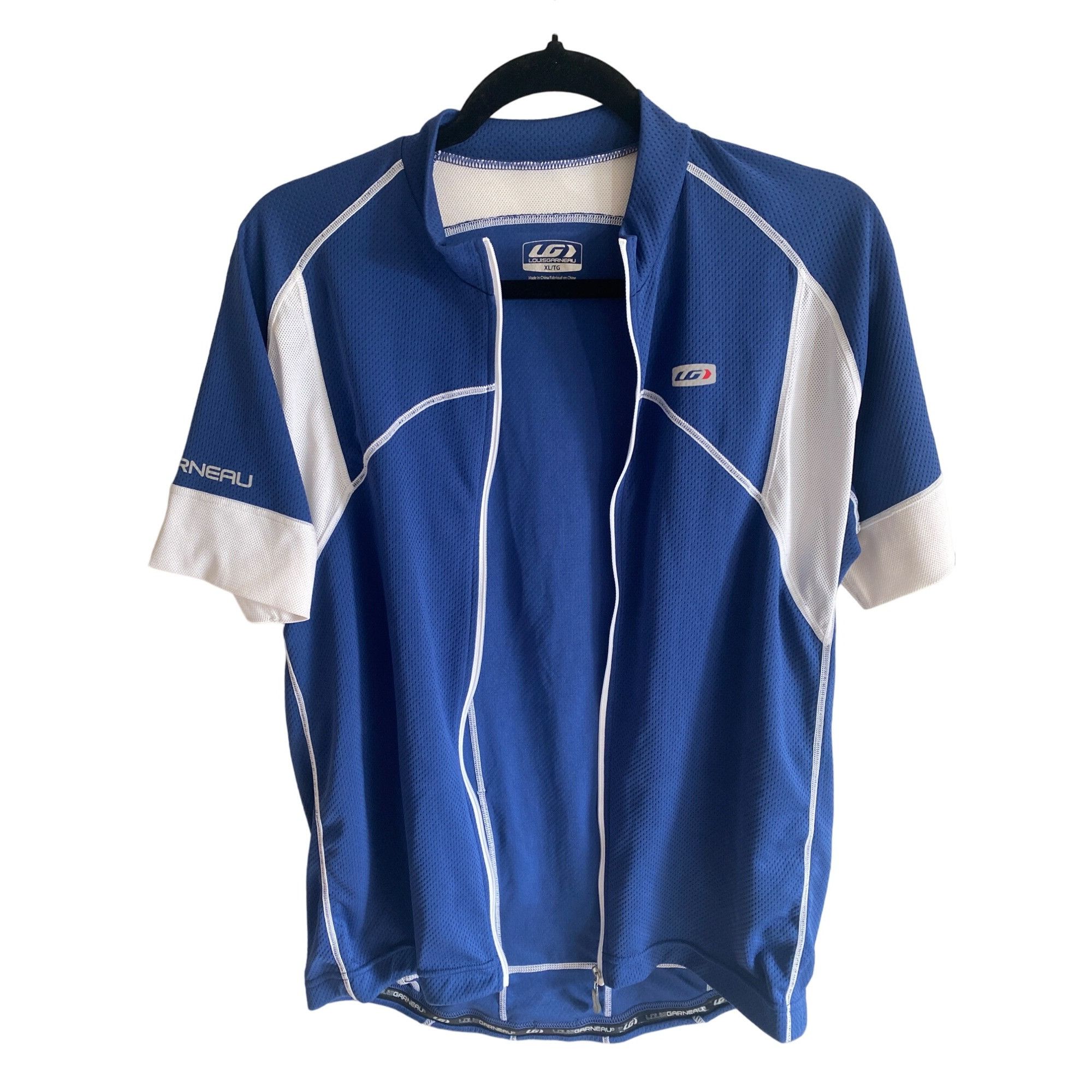 Other Louis Garneau Cycling Jersey Men’s XL Blue/White Full Zip Sh Size US XL / EU 56 / 4 - 3 Thumbnail