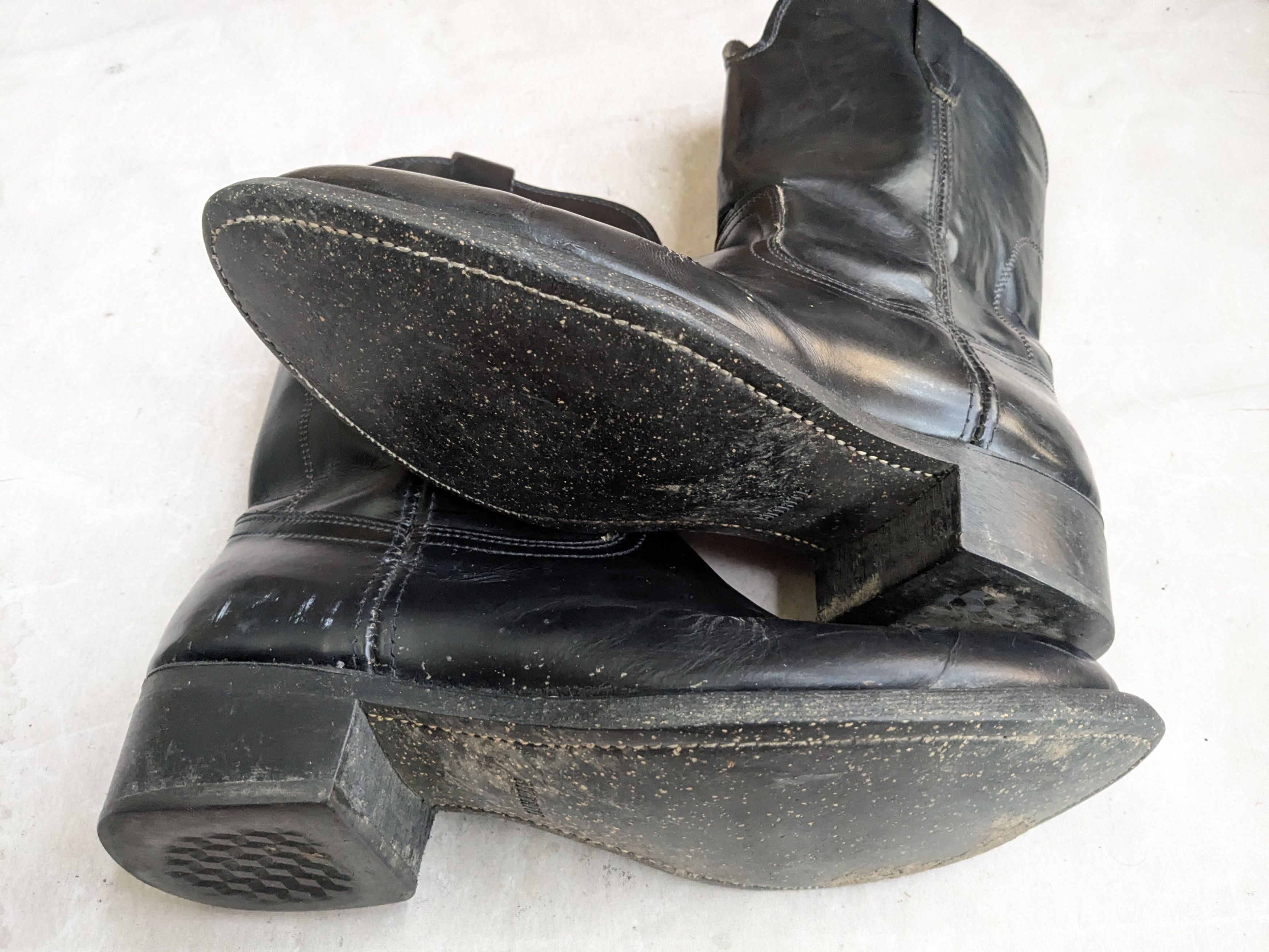 Genuine Leather Georgia Cowboy Boots Black Leather 10.5 EE Wide USA Size US 10.5 / EU 43-44 - 12 Thumbnail