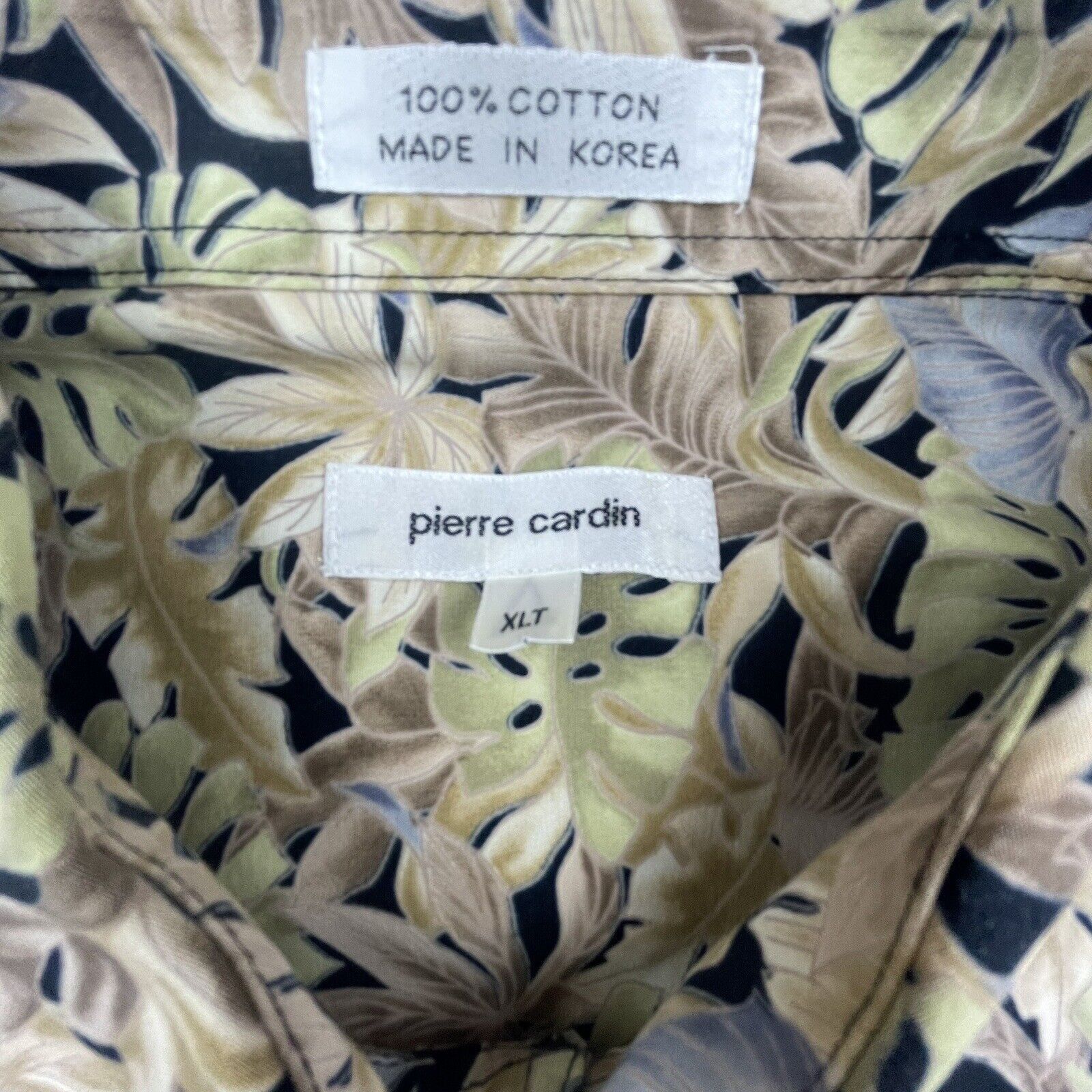 Pierre Cardin Pierre Cardin Shirt Mens XLT 100% Cotton Muted Hawaiian Palm Size US XL / EU 56 / 4 - 3 Thumbnail