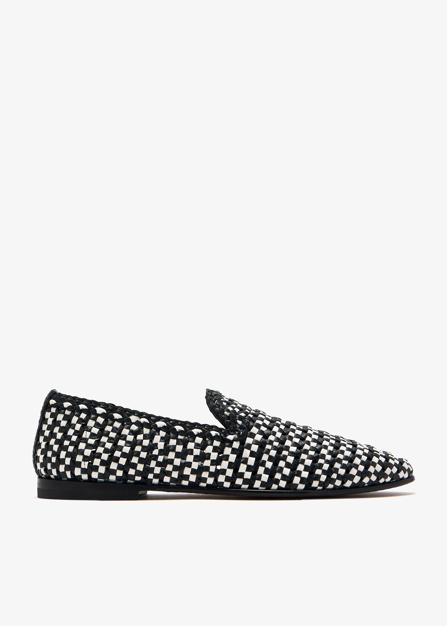 Dolce & Gabbana os11x0326 Woven Leather Slippers in Black/Grey Size US 11 / EU 44 - 1 Thumbnail