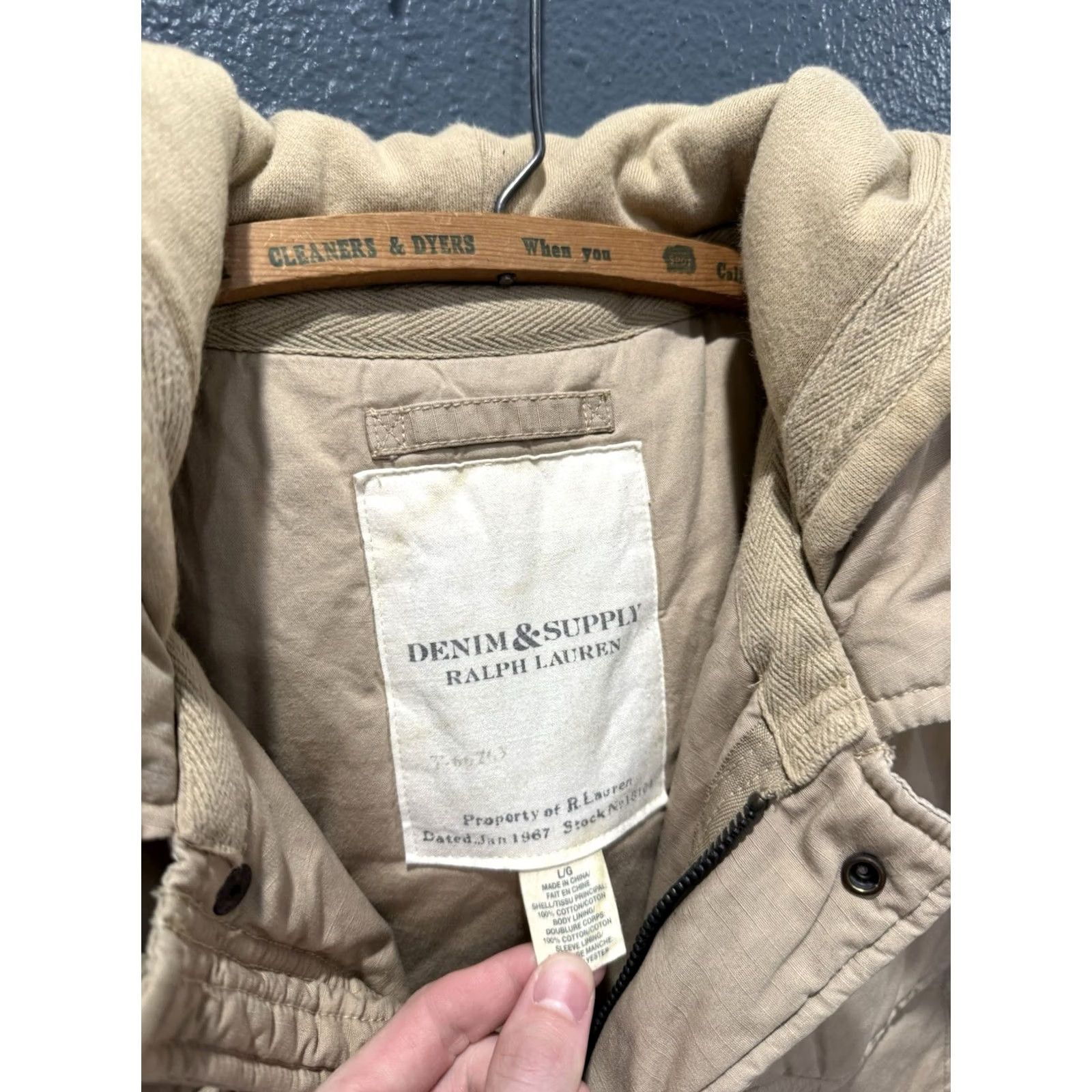 Ralph Lauren Polo Ralph Lauren Denim Supply M-65 Puffer Jacket Men’s Large Shirt/Coat Beige Ang Denim Cushion Down Wool? Size US L / EU 52-54 / 3 - 2 Thumbnail
