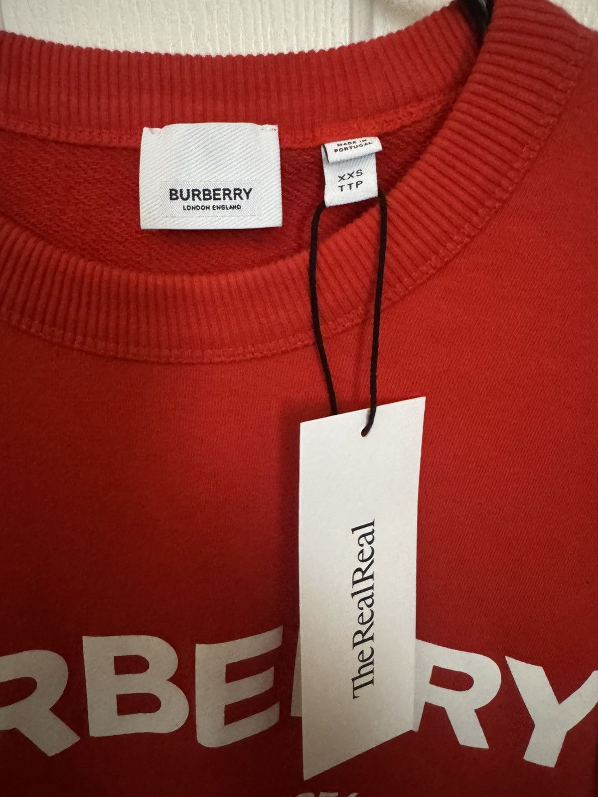 Burberry Burberry Red Graphic Print Crew Neck Sweatshirt Size US XXS / EU 40 - 3 Thumbnail