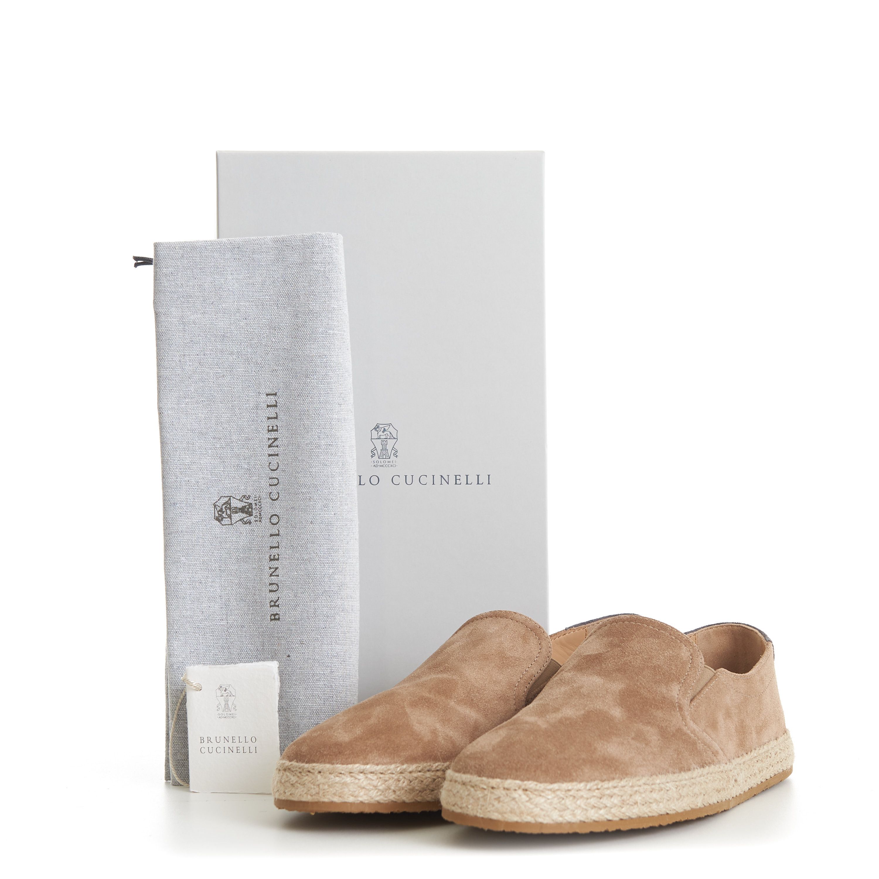 Brunello Cucinelli Brown Slip-on Shoes Espadrilles - Rope Insert, Suede Size US 8.5 / EU 41-42 - 12 Thumbnail