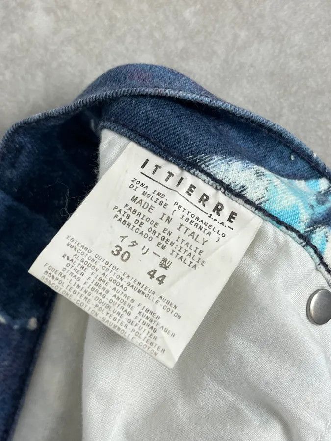 Just Cavalli 2000s Cavalli White Flowers Punk Navy Pants Size US 30 / EU 46 - 10 Thumbnail