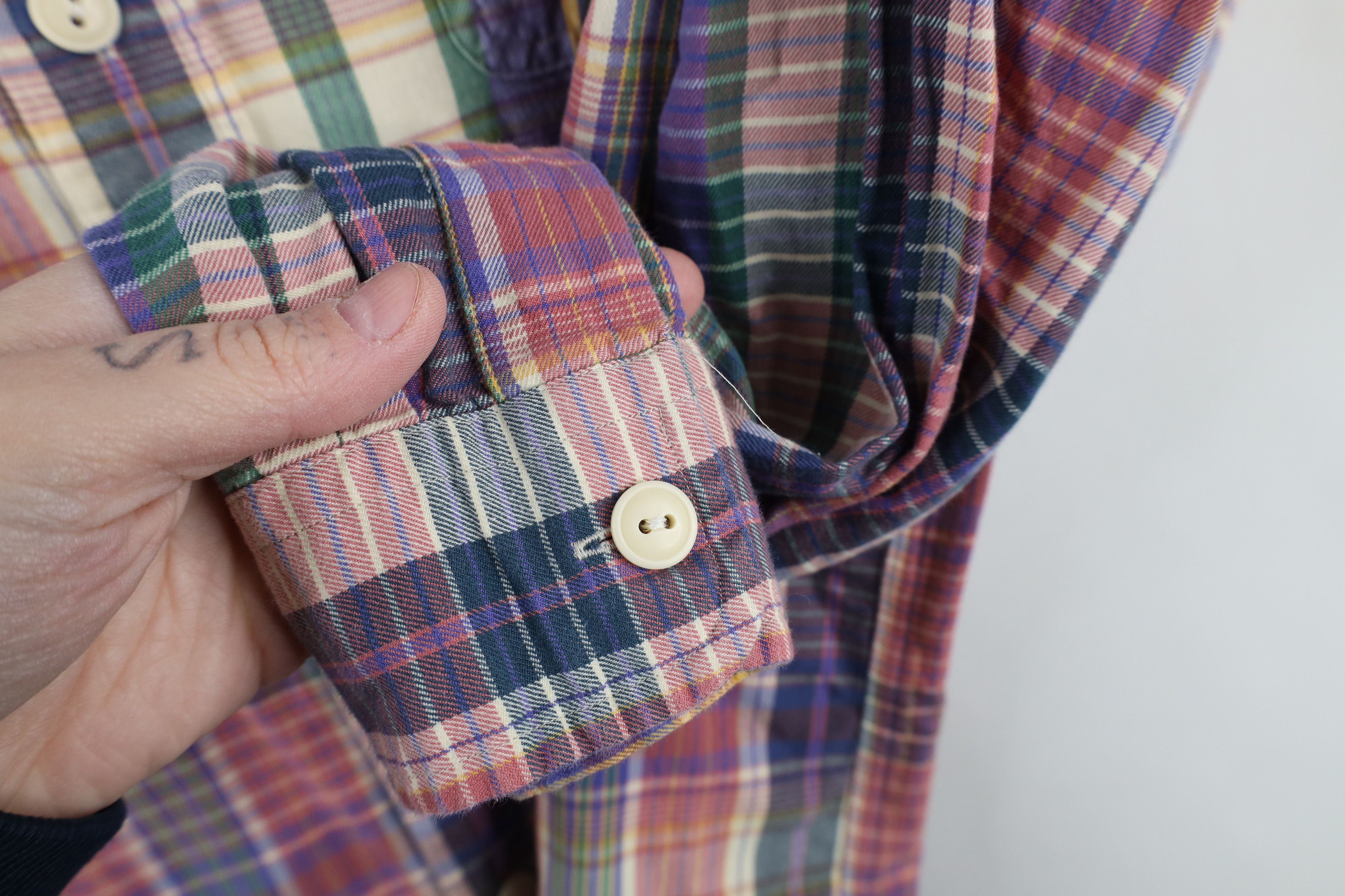 Polo Ralph Lauren Vintage 90s Ralph Lauren Madras Plaid Flannel Button Shirt Size US L / EU 52-54 / 3 - 6 Thumbnail