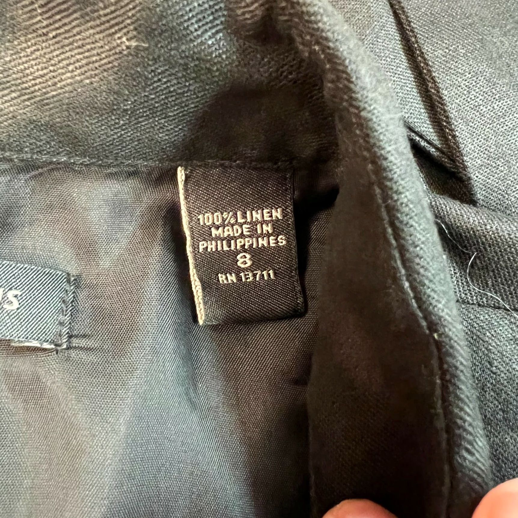 Vintage Valerie Stevens Womens Jacket Linen Black Size 8 Long Sleeve Collared Casual 100% Linen Regular Pockets Womens Size M / US 6-8 / IT 42-44 - 7 Thumbnail