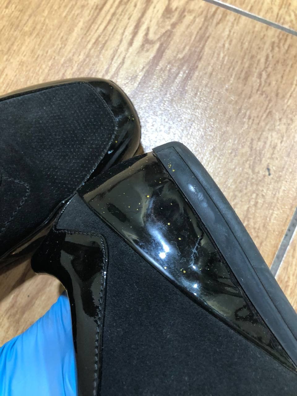 Versace Patent suede leather low trainers Versace Black Size US 9 / EU 42 - 4 Thumbnail