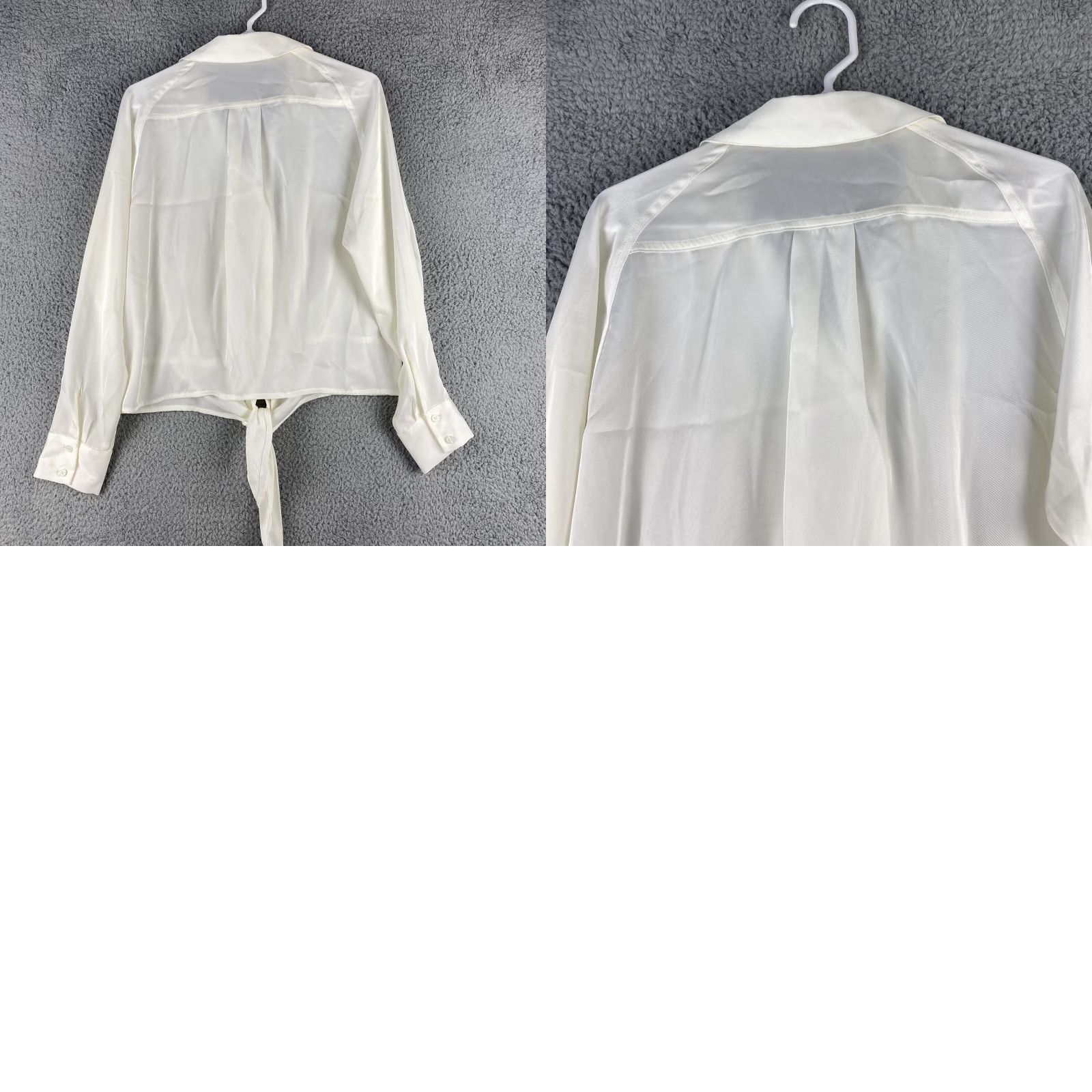 Nine West Nine West Blouse Women M Long Sleeve White Plaid V-Neck Relaxed Fit Bohemian Size M / US 6-8 / IT 42-44 - 8 Thumbnail