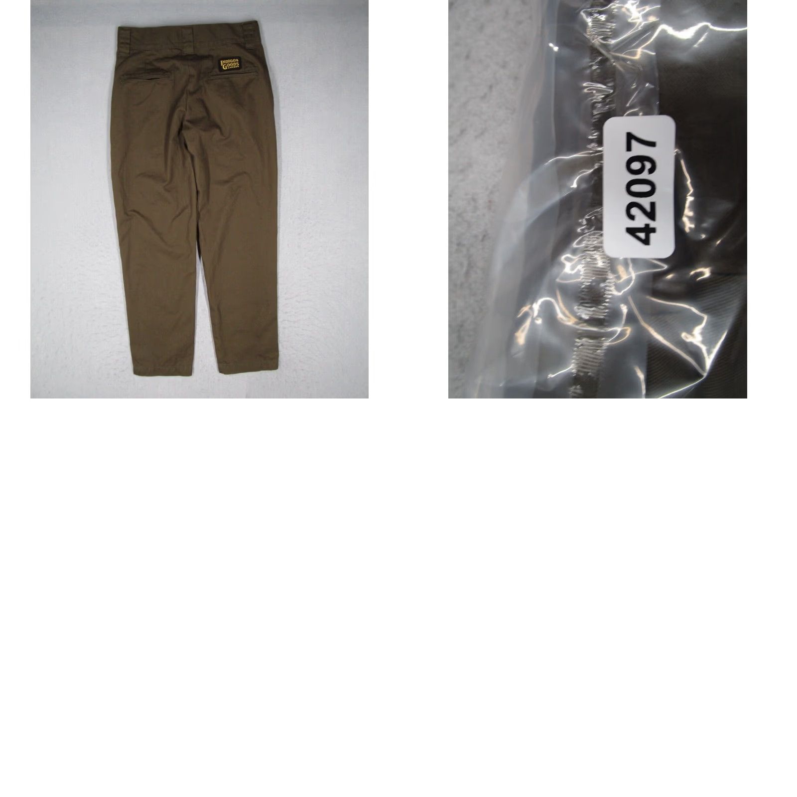 Vintage Indigo & Goods Chinos Mens 30 Green Cotton Twill Workwear Pants Made in England Size US 30 / EU 46 - 8 Thumbnail