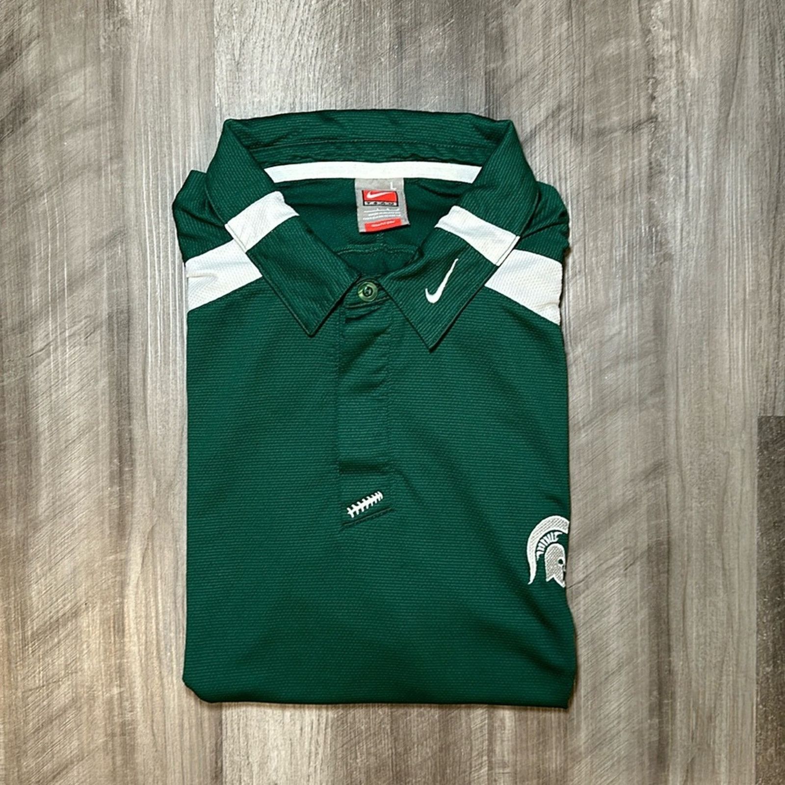 Nike Michigan State Spartans Nike Fit Team Polo - Large Size US L / EU 52-54 / 3 - 1 Thumbnail