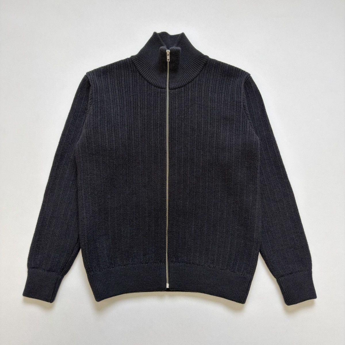Our Legacy Brushed Ribbed Knit Wool Zip Drivers Sweater Size US M / EU 48-50 / 2 - 16 Thumbnail