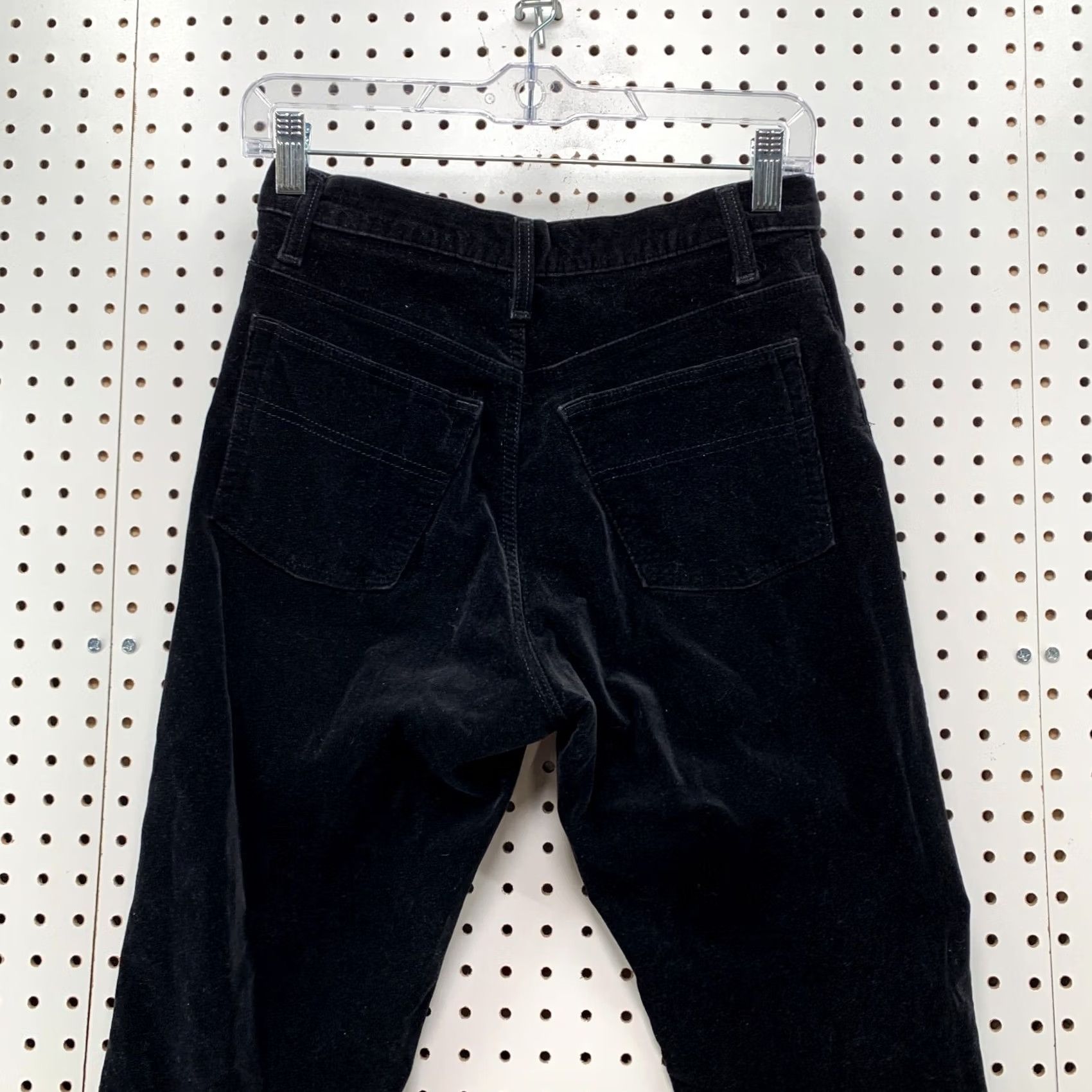 Polo Ralph Lauren VINTAGE Polo Jeans Ralph Lauren Velvet Pants Womens 8 Black Velour Relaxed Inseam 29 26x29 Chino Skinny Front Flat Front Size 30" / US 8 / IT 44 - 7 Thumbnail