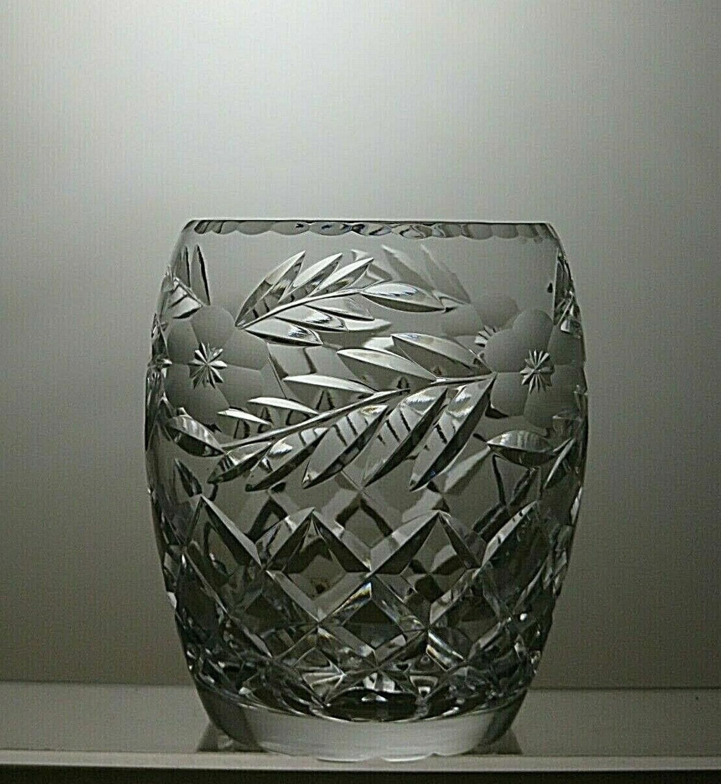 Other Tutbury Crystal Cut Glass Flower Pattern Vase 4 2/3"- 45B Size ONE SIZE - 4 Thumbnail
