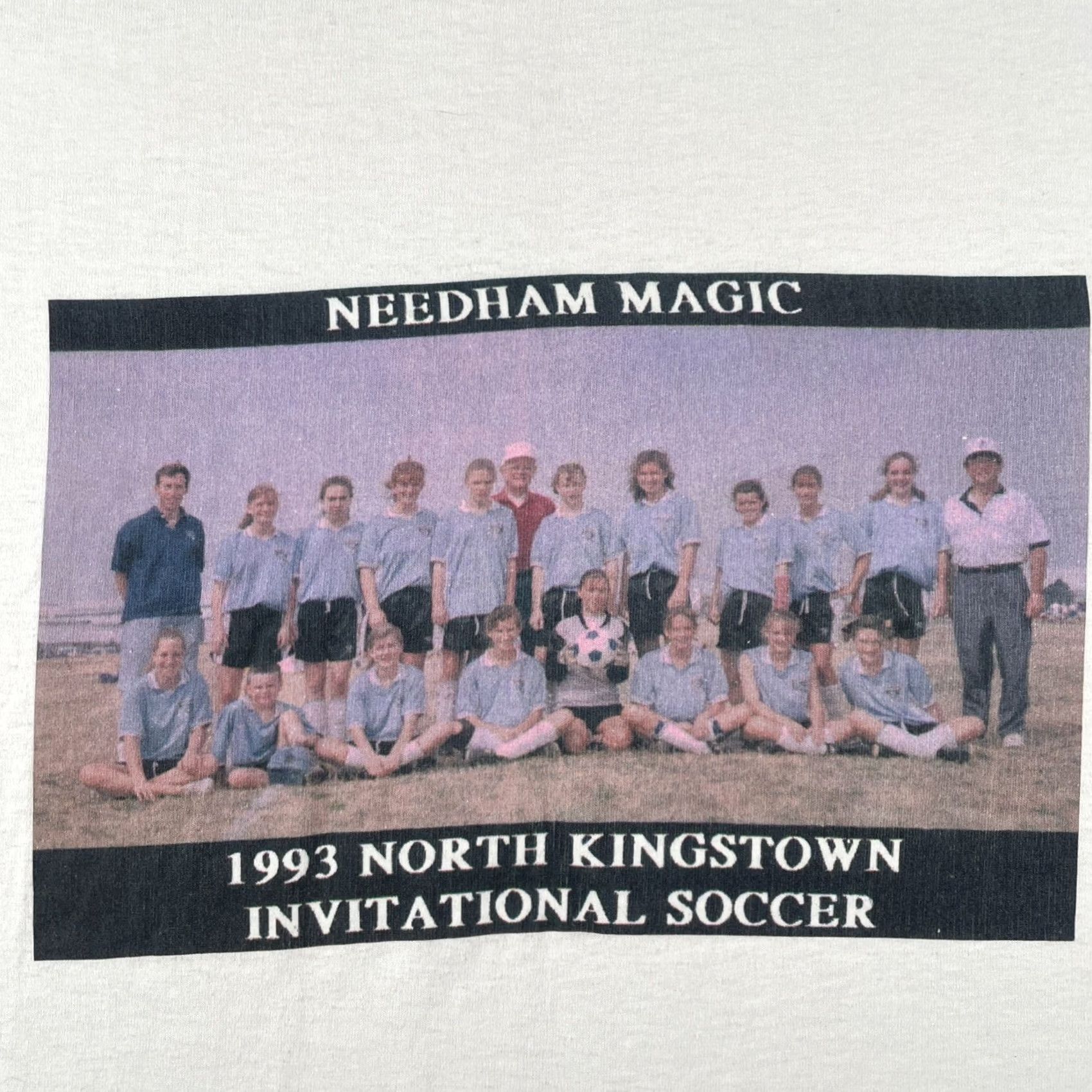 Hanes VINTAGE Hanes XL White T Shirt 1993 North Kingstown Soccer Invitational Made In USA Mens Shirt 90s Soccer California City College Sports Size US XL / EU 56 / 4 - 3 Thumbnail