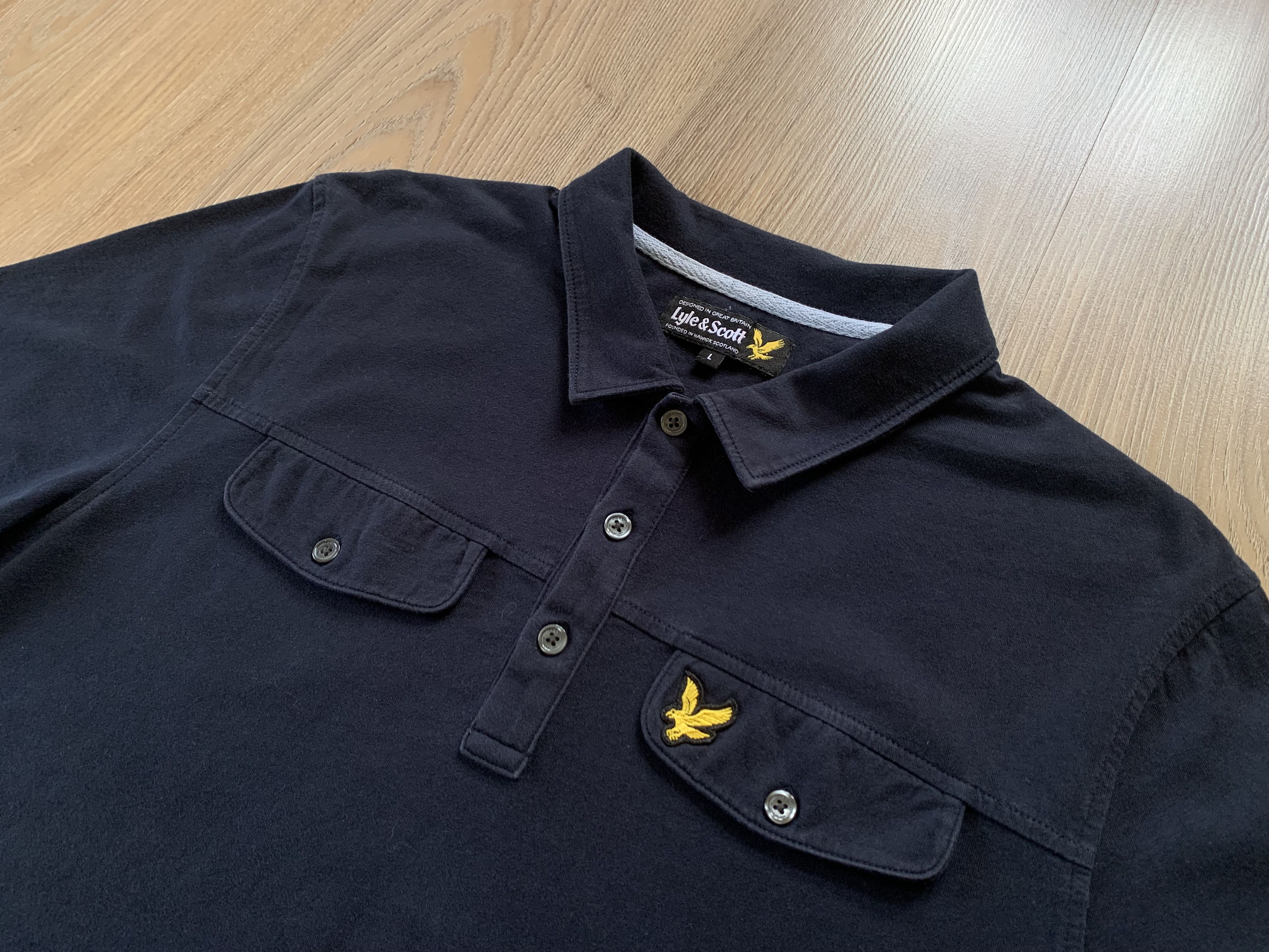 Lyle & Scott Vintage Lyle & Scott Cotton Pocket Polo T-Shirt Size US M / EU 48-50 / 2 - 4 Thumbnail