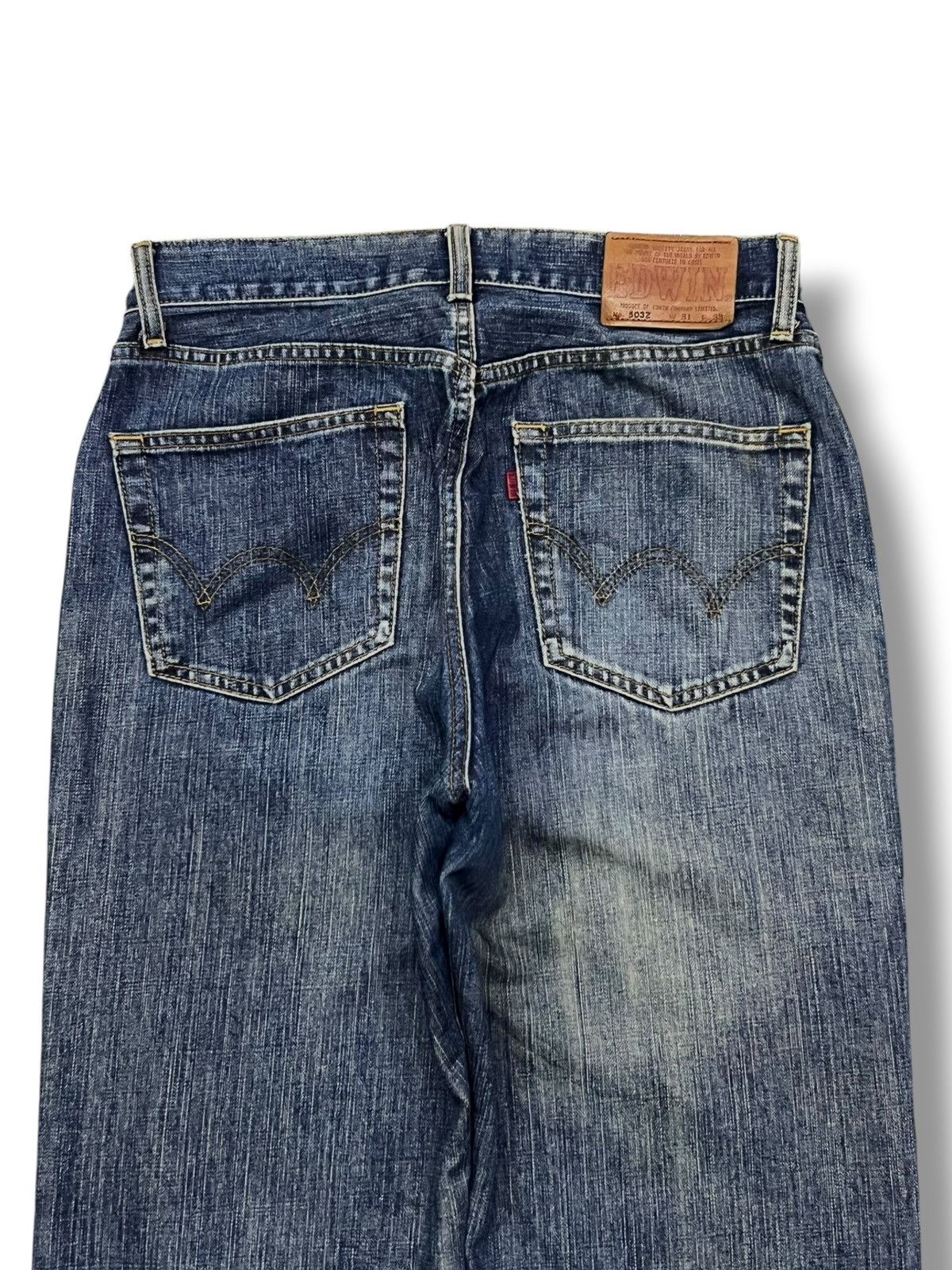 Edwin Baggy Vintage Edwin 503z - Faded Mud Wash, Distressed Denim Size US 30 / EU 46 - 5 Thumbnail