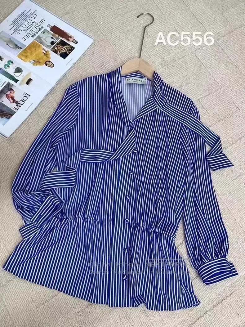 Balenciaga Balenciaga Color Block Striped Long Sleeve Shirt Size XS / US 0-2 / IT 36-38 - 1 Thumbnail