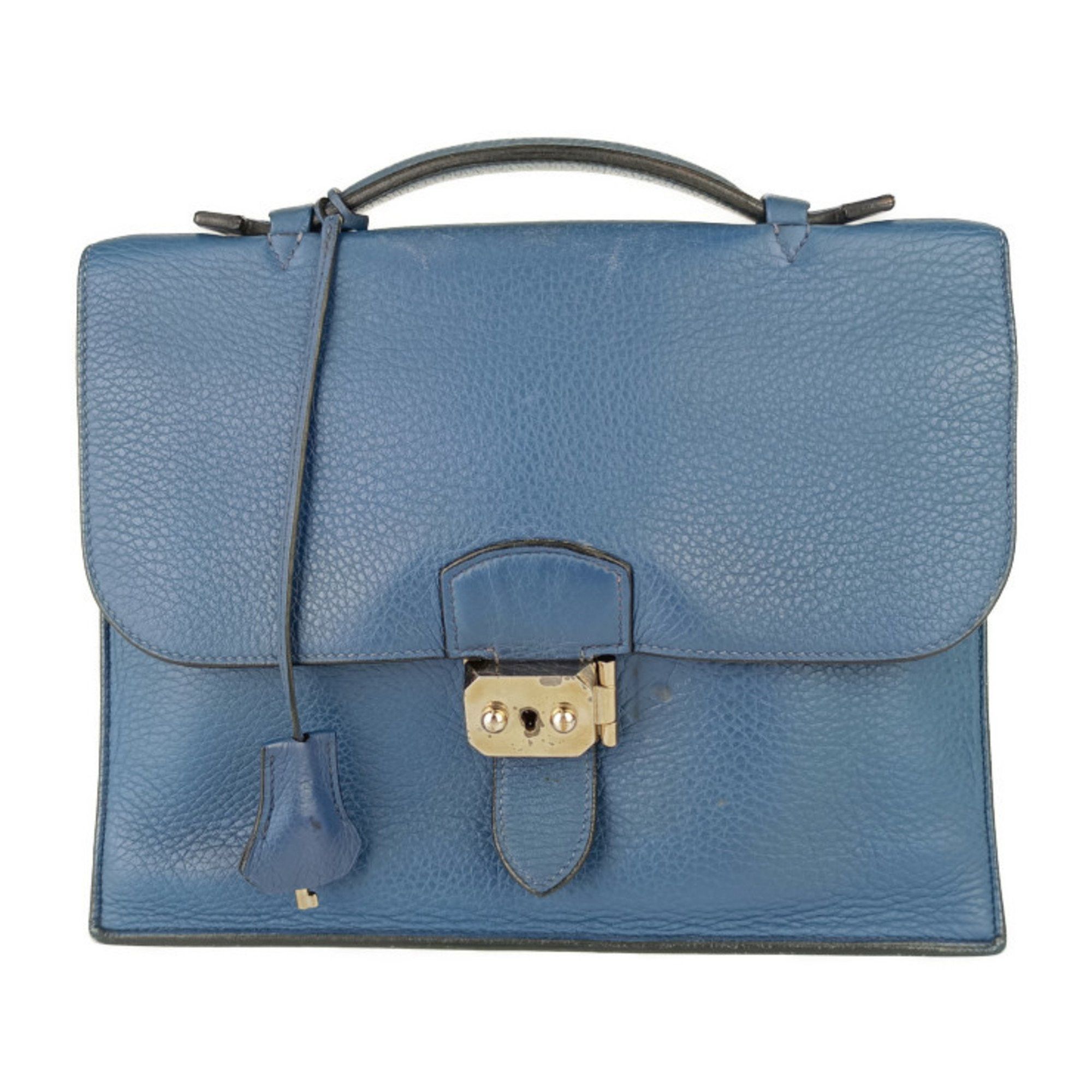 Hermes Hermes Bag Sac A Depeche 27 - Blue Taurillon Clemence Men's Handbag □J Stamp Size ONE SIZE - 1 Thumbnail