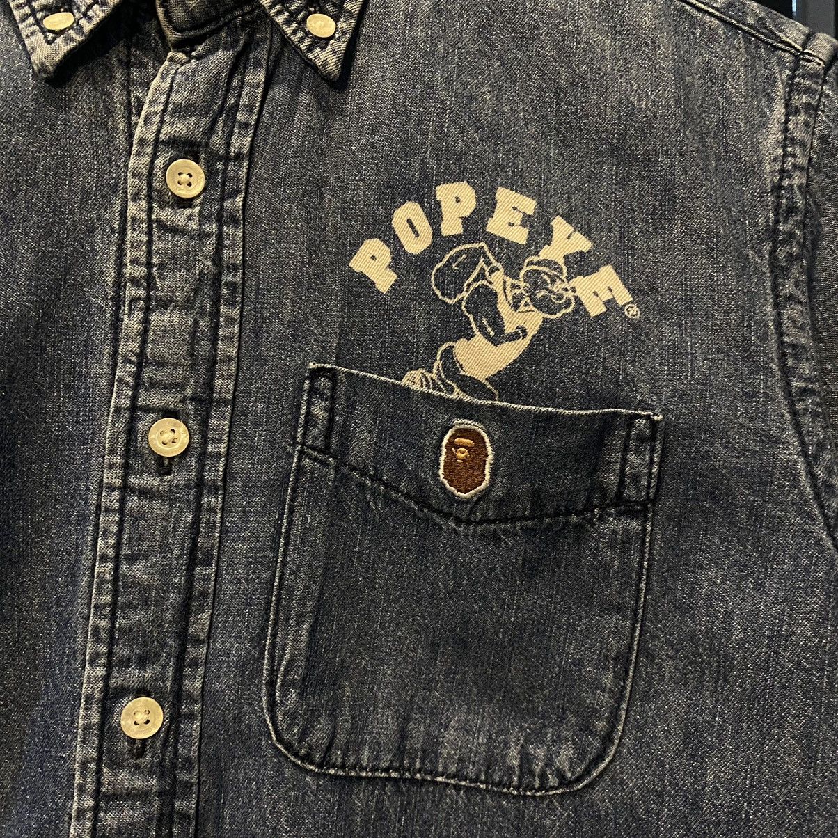 Bape FINAL PRICE Bape x Popeye Chambray BD Shirt Size US S / EU 44-46 / 1 - 11 Thumbnail