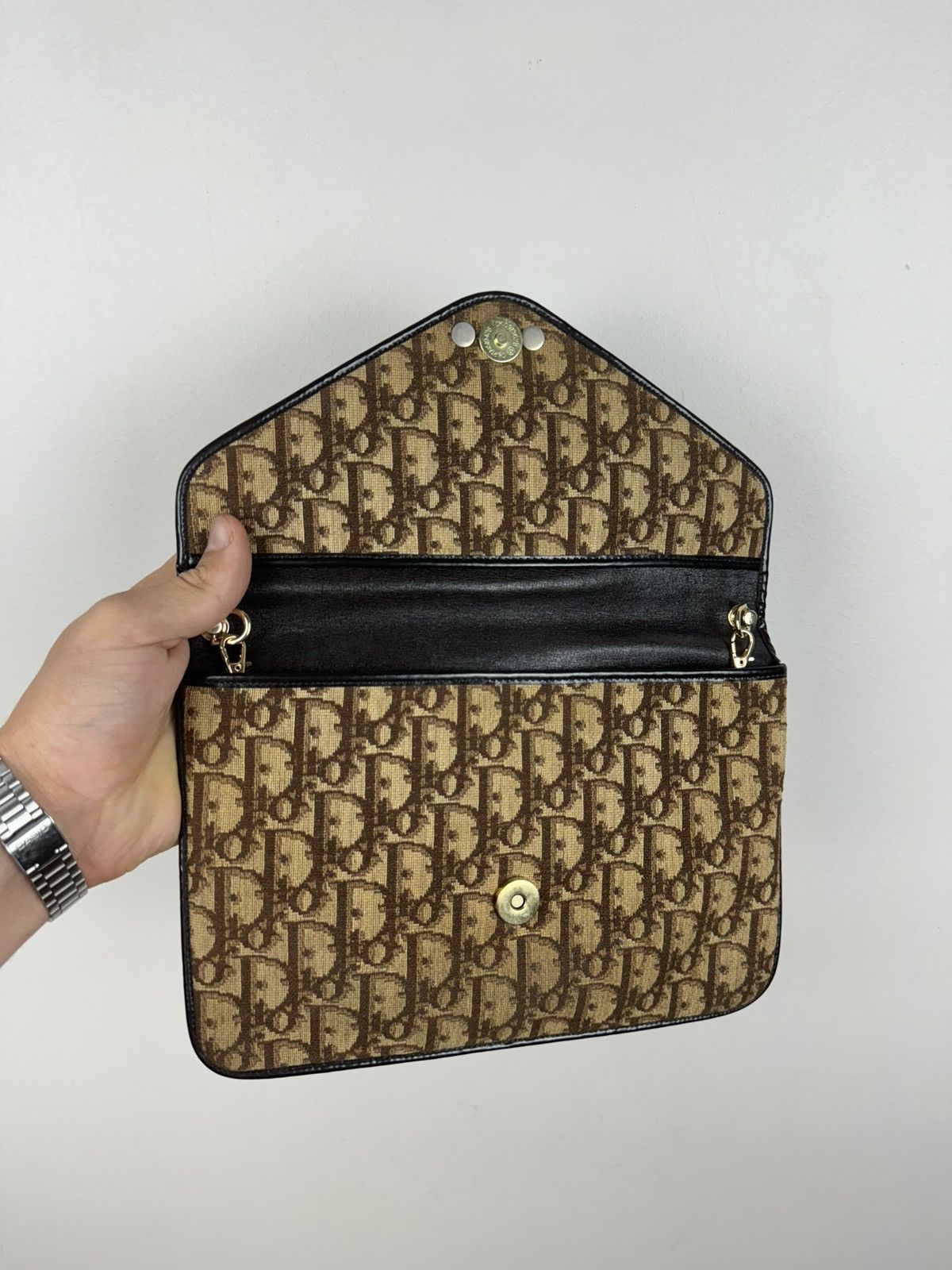 Christian Dior Monsieur Leather monogram bag clutch Christian Dior original luxury Size ONE SIZE - 3 Thumbnail