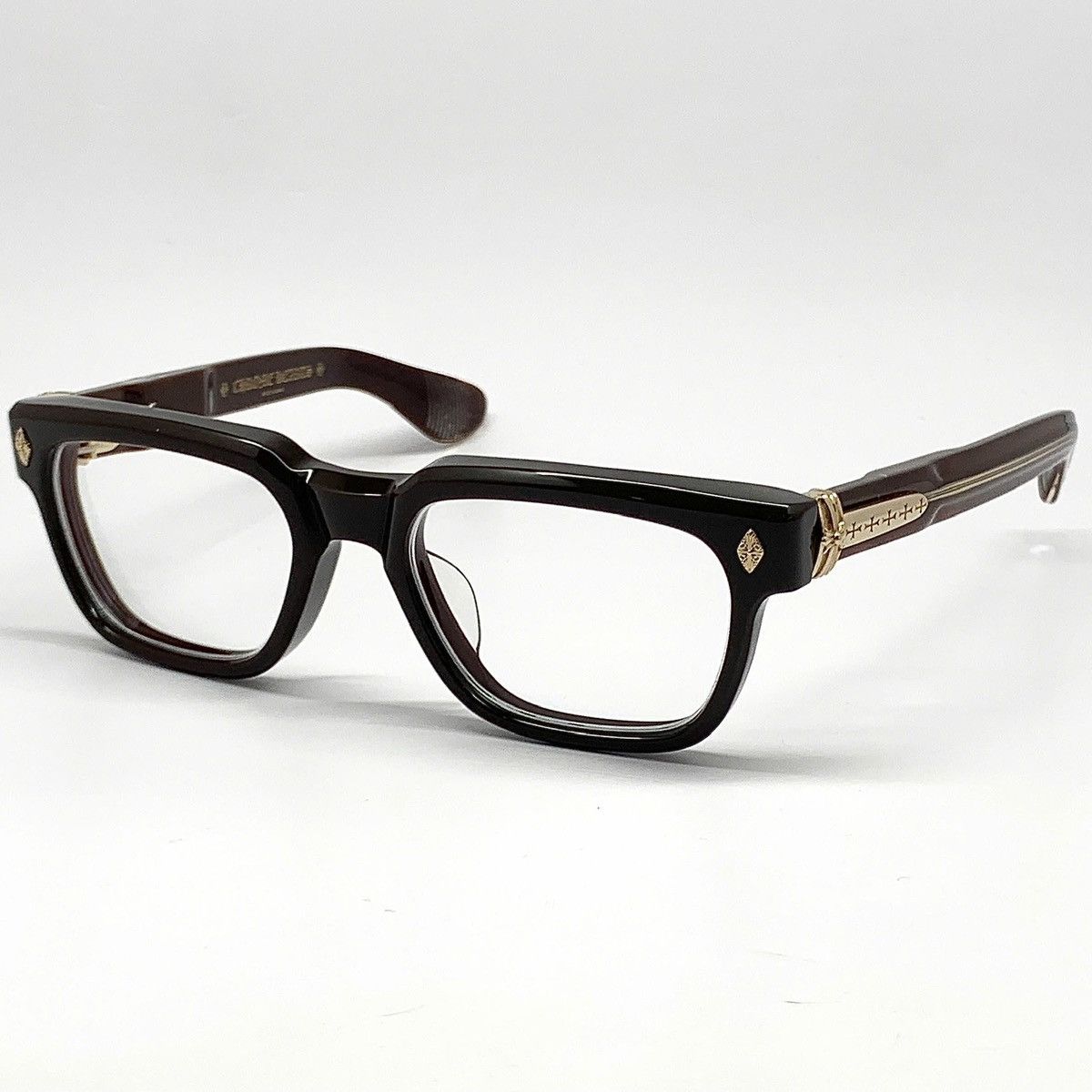 Chrome Hearts Chrome Hearts Glasses Pen15 Brown/Gold Size ONE SIZE - 1 Thumbnail