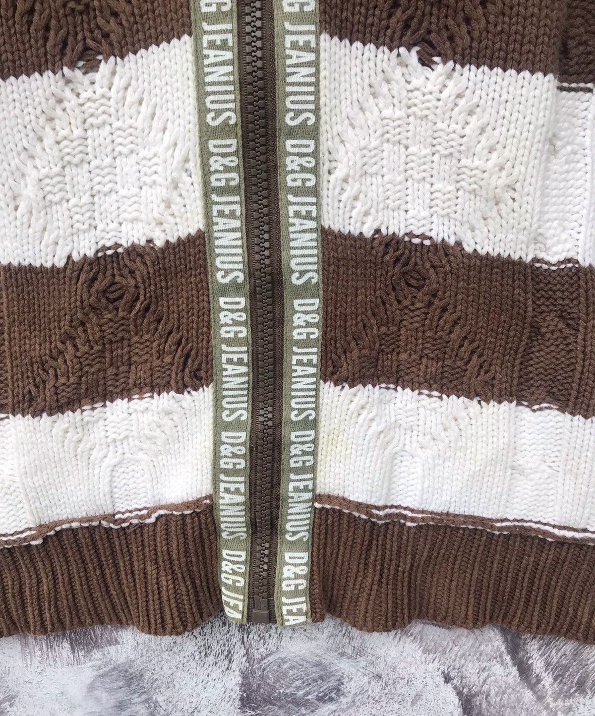 Dolce & Gabbana D&G jeanius Stripes fullzip sweater knit Size US M / EU 48-50 / 2 - 3 Thumbnail