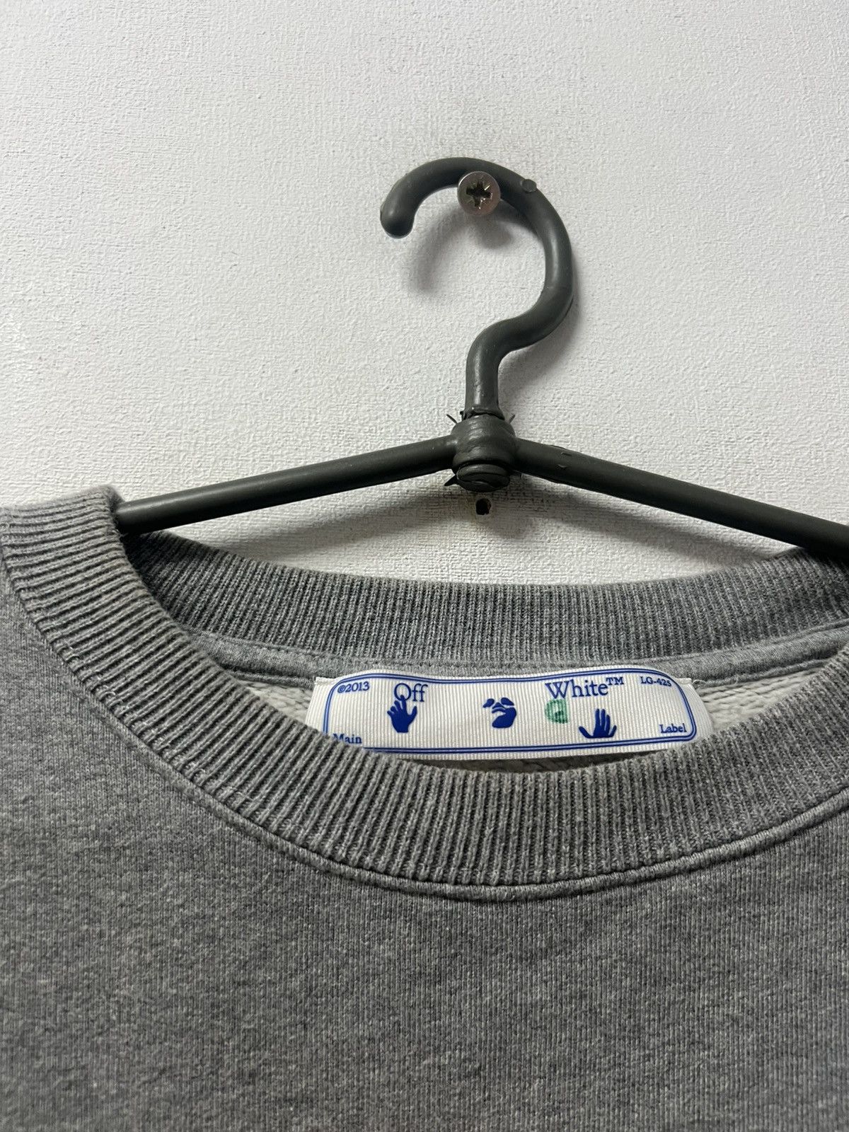 Off-White Off White Sweatshirt Big Logo Size S Gray Men Size US S / EU 44-46 / 1 - 6 Thumbnail