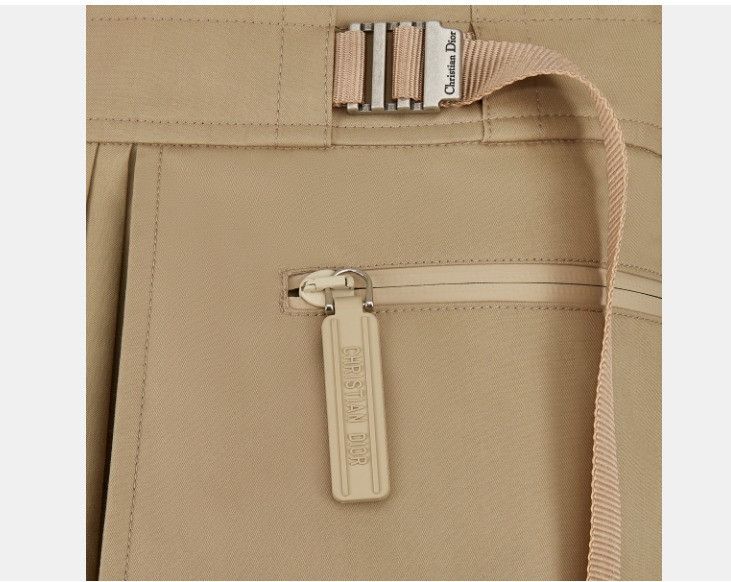 Dior o1w1db11124 Pleated Miniskirt in Beige Size 25" / US 0 / IT 36 - 3 Thumbnail