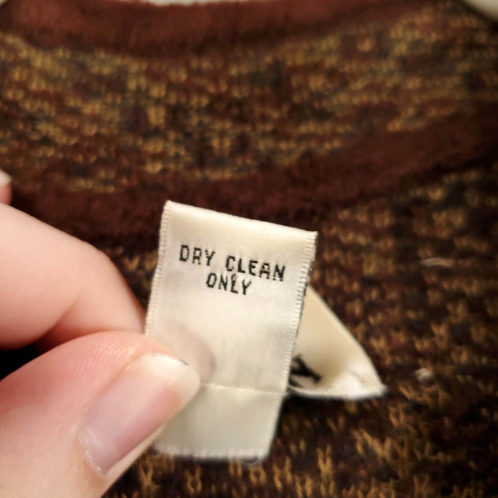 Vintage Chicos Jacket Womens M Brown Multi Pattern Geometric Wool Blend Button Up (Chico's) Size M / US 6-8 / IT 42-44 - 6 Thumbnail