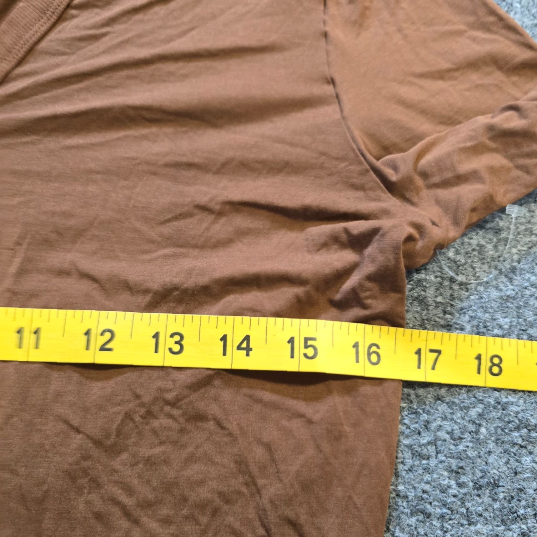 Commando Commando Top Womens Medium Brown Long Sleeve Stretch Casual Jersey V-Neck T-Shirt Regular Cap Sleeve - Womens Size M / US 6-8 / IT 42-44 - 5 Thumbnail