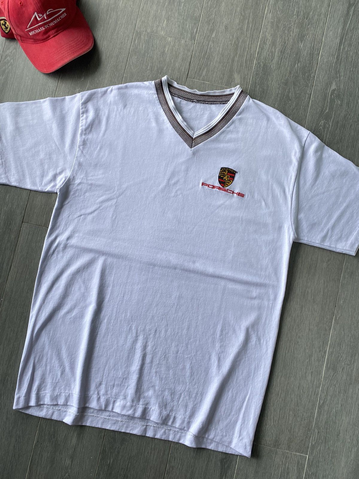 Designer × Porsche Design × Vintage Vintage 90’s Porsche Embroidery Logo Tee Size US L / EU 52-54 / 3 - 3 Thumbnail