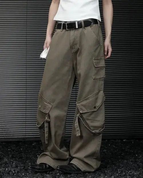 Jean Outdoor retro fashion faded multi pocket cargo pants Size US 28 / EU 44 - 3 Thumbnail
