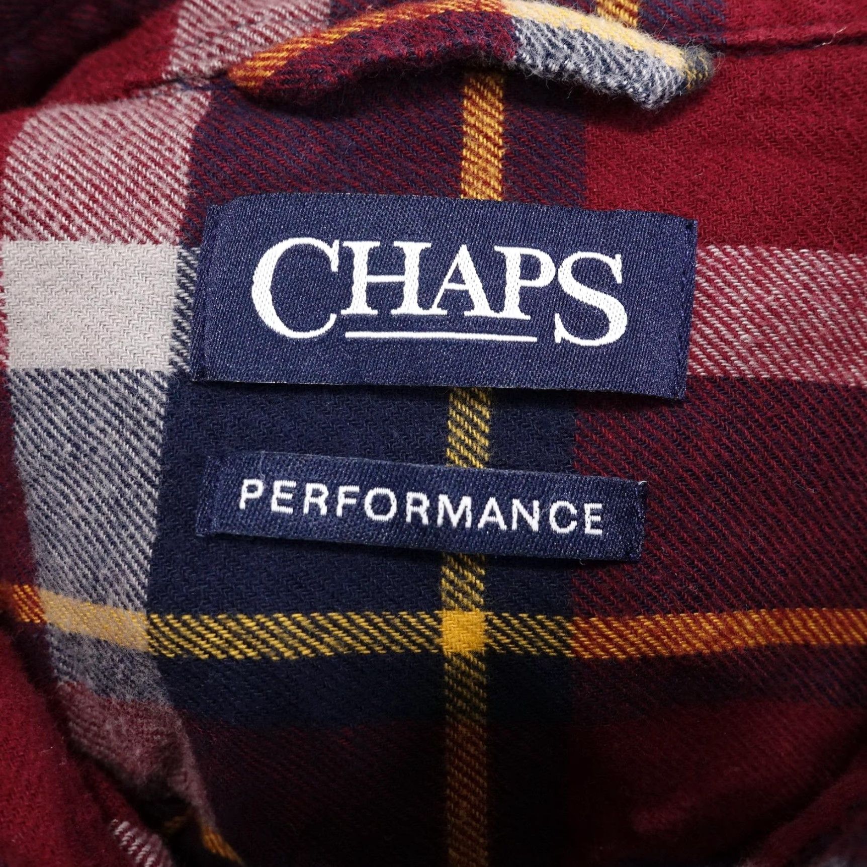 Chaps Chaps Mens Button-Up Shirt Long Sleeve Plaid Flannel Red Cotton M Size US M / EU 48-50 / 2 - 6 Thumbnail