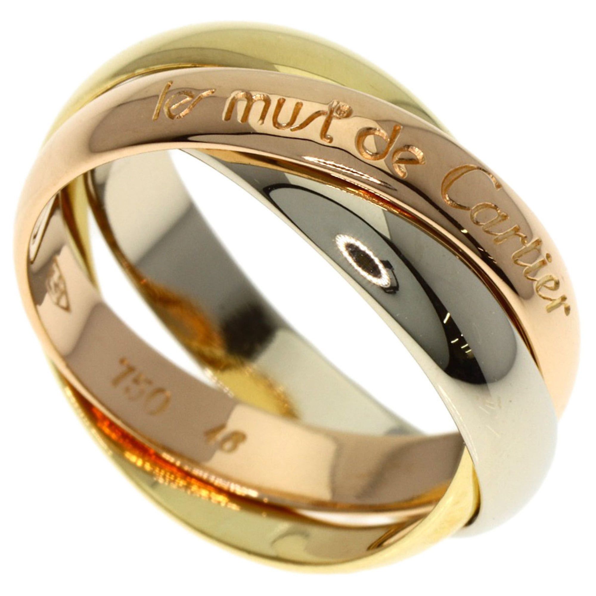 Cartier Cartier Trinity #48 Ring, 18K Yellow Gold/18KPG/18KWG, Women's Size ONE SIZE - 1 Thumbnail