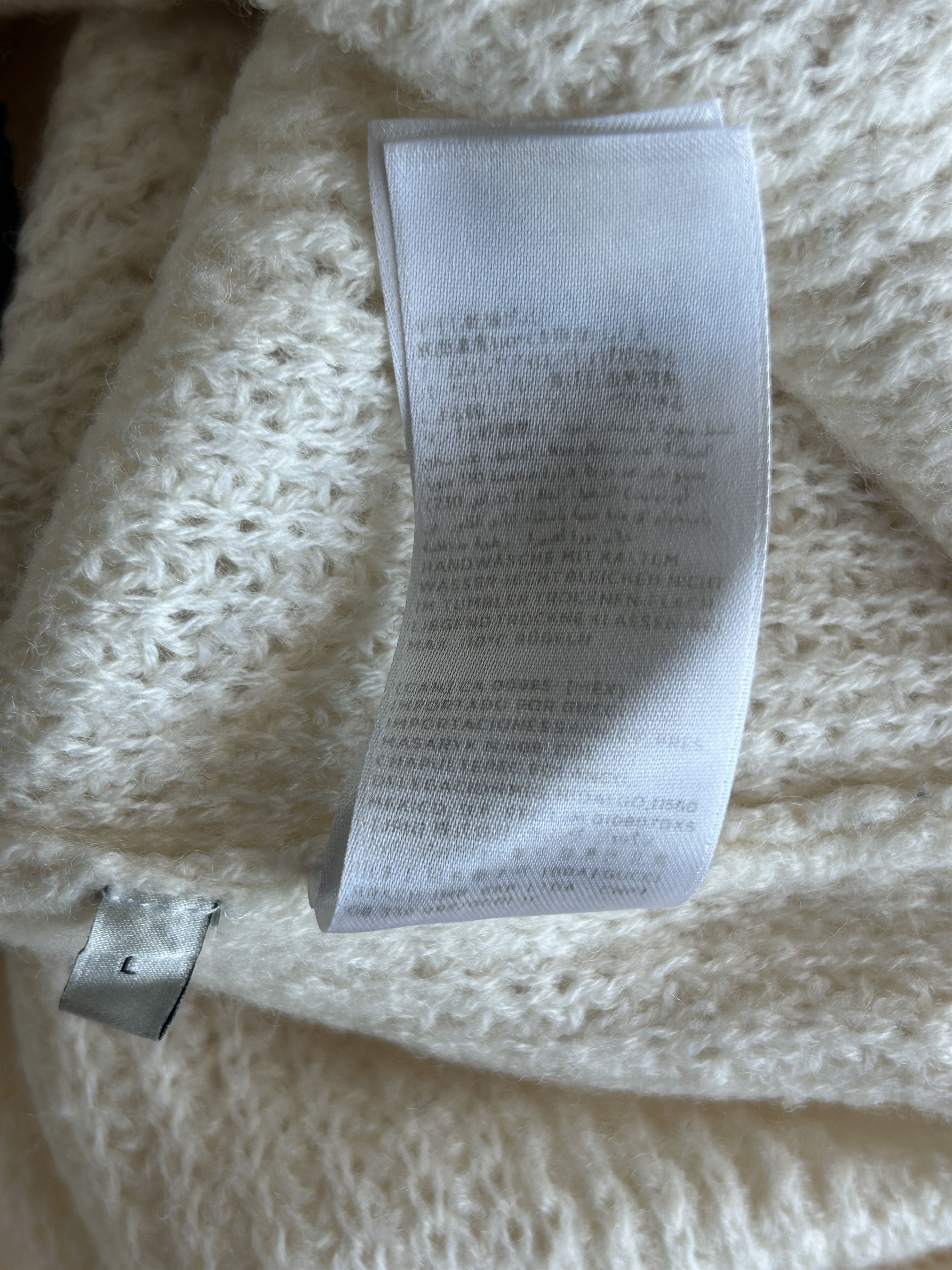 Balenciaga Gucci Cream & Black Elephant Logo Women's Knit Cardigan Size M / US 6-8 / IT 42-44 - 6 Thumbnail