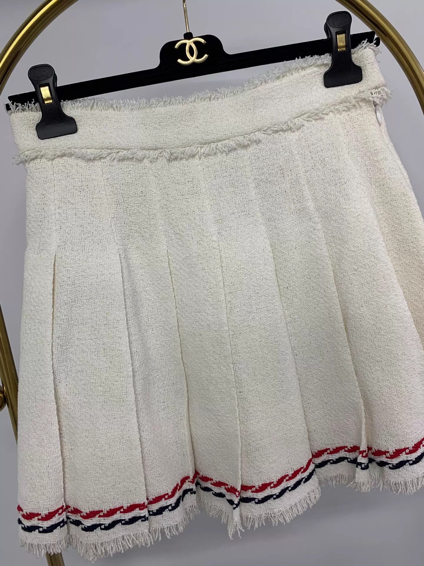 Thom Browne Thom Browne Women's White Pleated Skirt 0 New Size 25" / US 0 / IT 36 - 2 Thumbnail