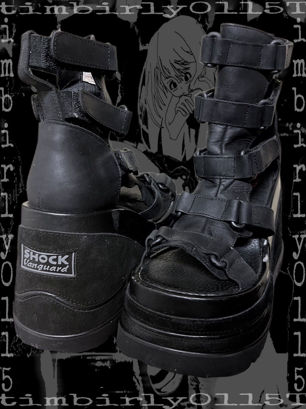 SWEAR London SHOCK alternative platform sandals from 2000s Size US 6.5 / IT 36.5 - 1 Thumbnail