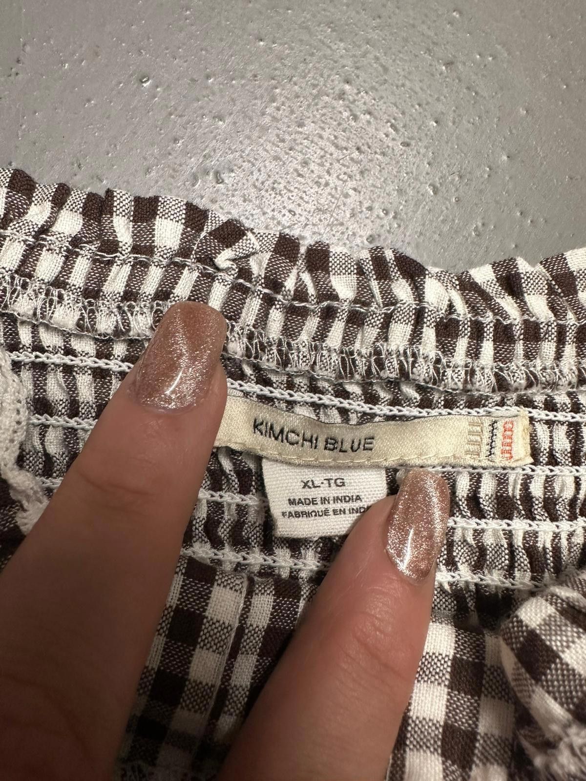 Designer Kimchi Blue Gingham Crop Top Size XL / US 12-14 / IT 48-50 - 2 Thumbnail